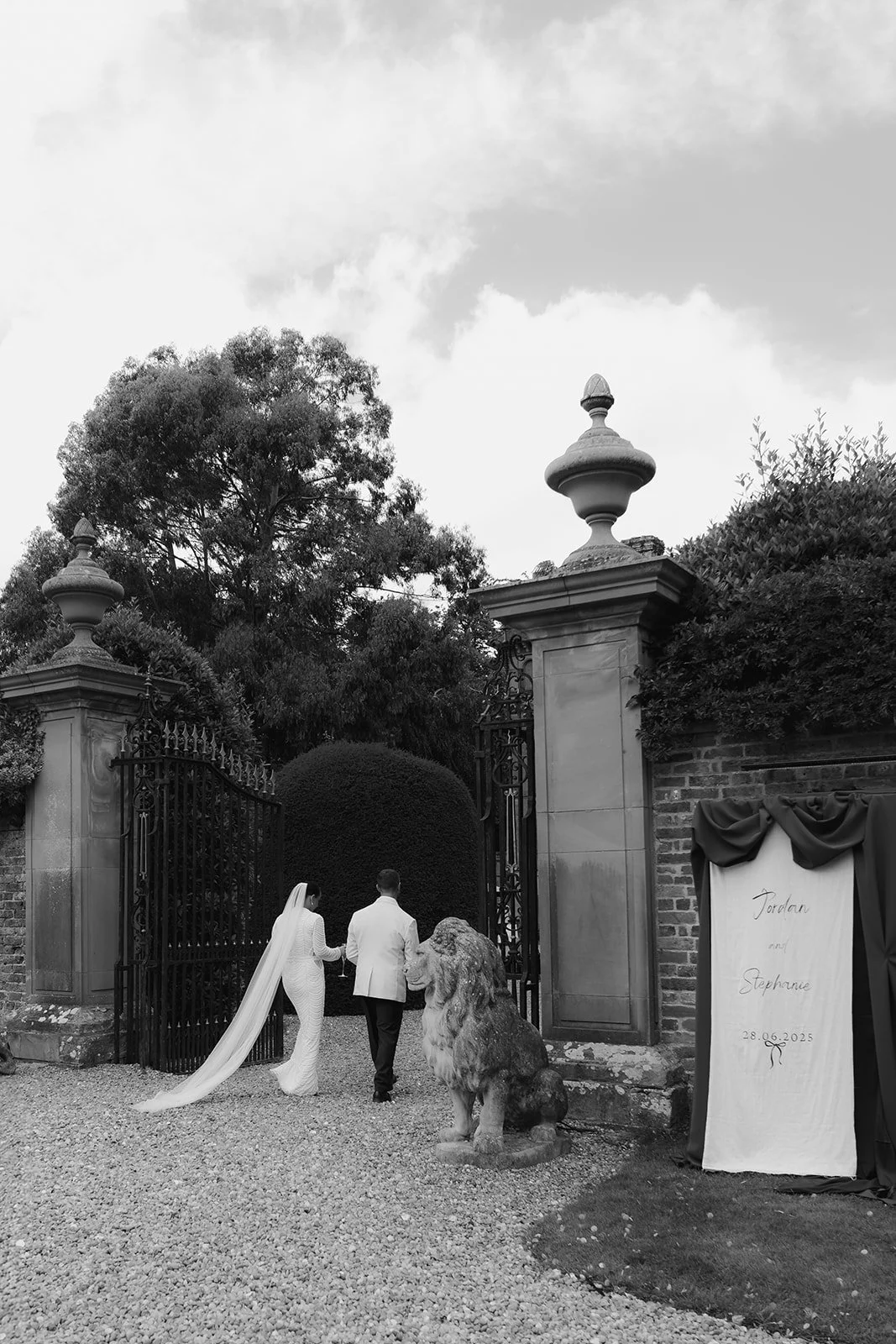 Soughton Hall Wedding Gates Editorial Moment