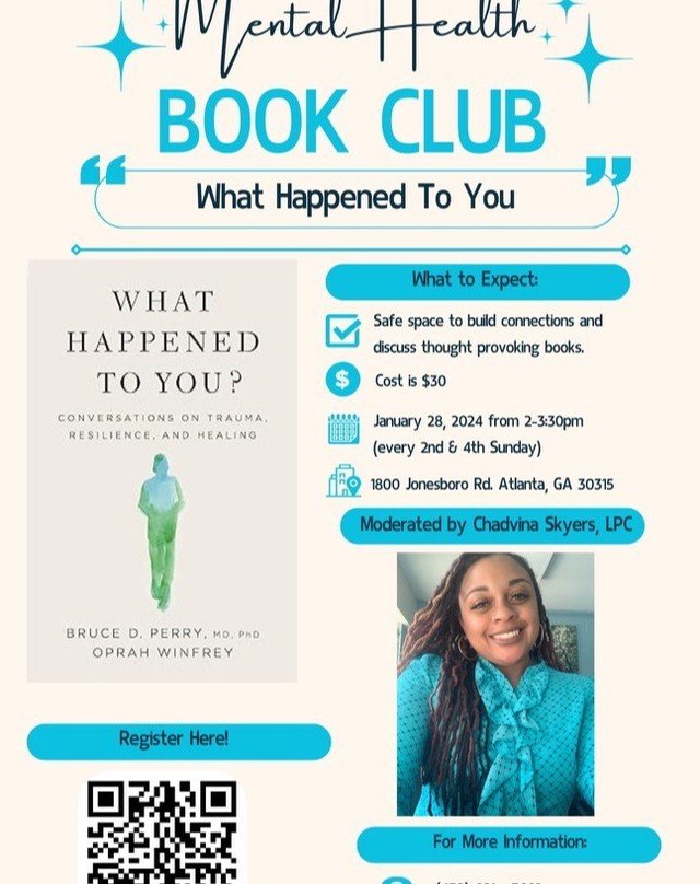 Mental Health Book Club
2:00 pm &ndash; 3:00 pm 2nd &amp; 4th SUNDAY

We invite you to join us in a safe space EVERY 2nd and 4th SUNDAY to have open conversations around mental health and wellness materials, moderated by Chadvina Skyers, LPC of Trans