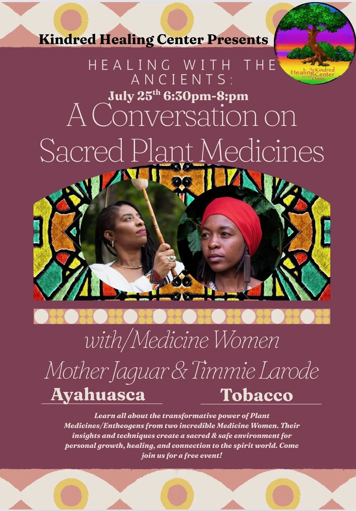 Healing With The Ancients... A Sacred Conversation featuring Mother Jaquar and Timmie Larode.