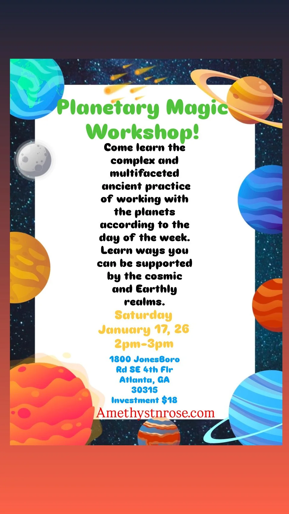Planetary Magic Workshop