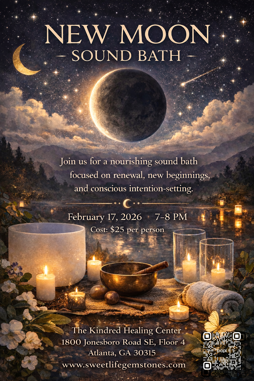 New Moon Sound Bath by LOTUS of Sweet Life Gemstones 
