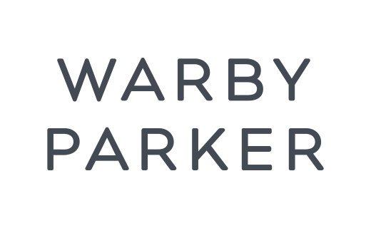 Text reading "WARBY PARKER" on a plain background.