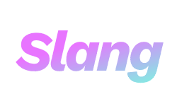 The word 'Slang' written in gradient purple to blue text.