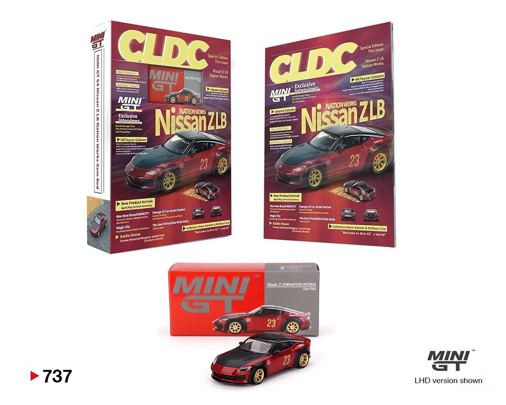 **NEW ARRIVAL** Mini GT - CLDC Magazine with Nissan Z LB Nation Works