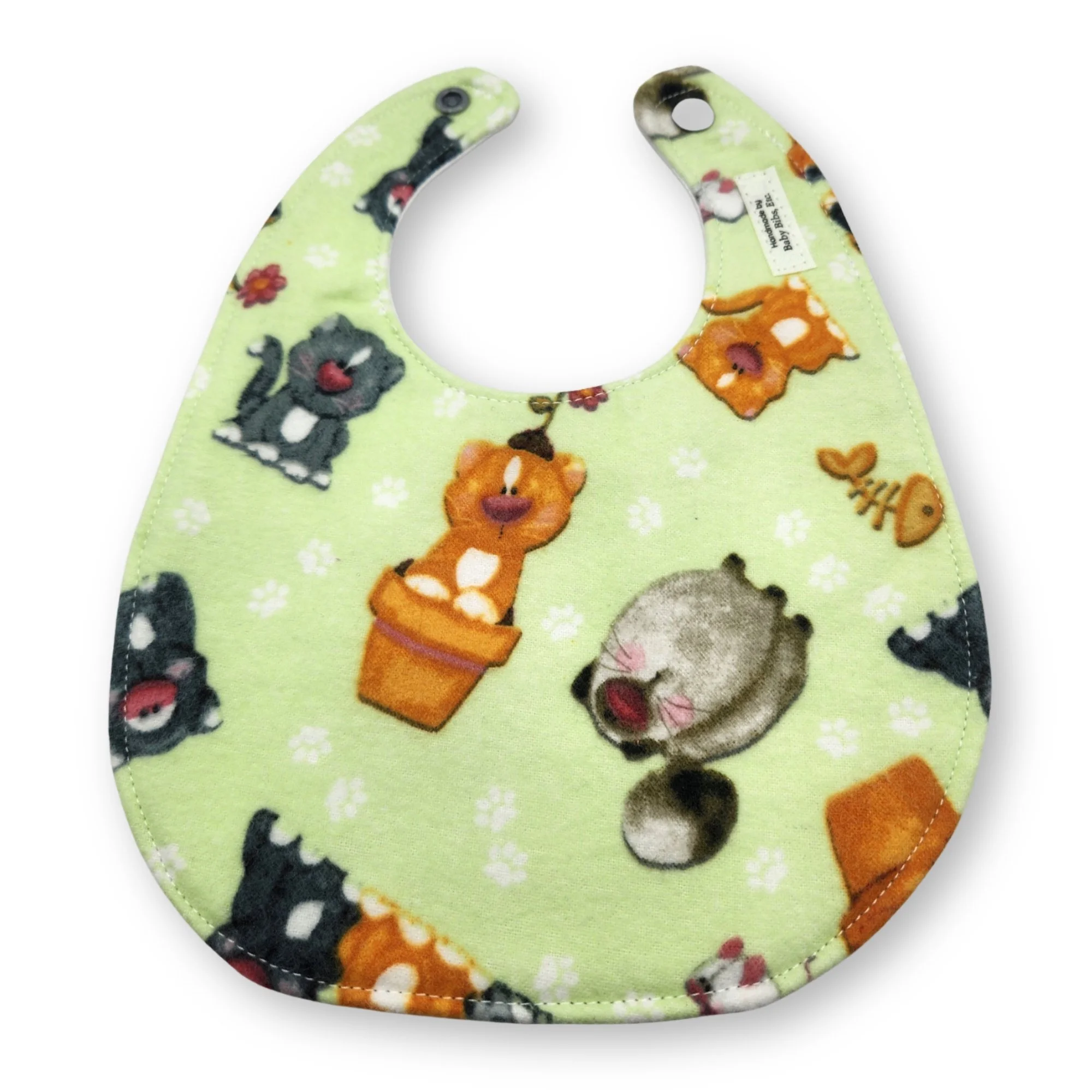 Waterproof Snap Bandana Bib – PUL & Flannel Teething Drool Bib for Infants