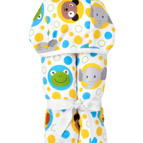 Yikes Twins-Animal Hooded 100% Cotton and Jersey Baby Towel-Newborn Essential.