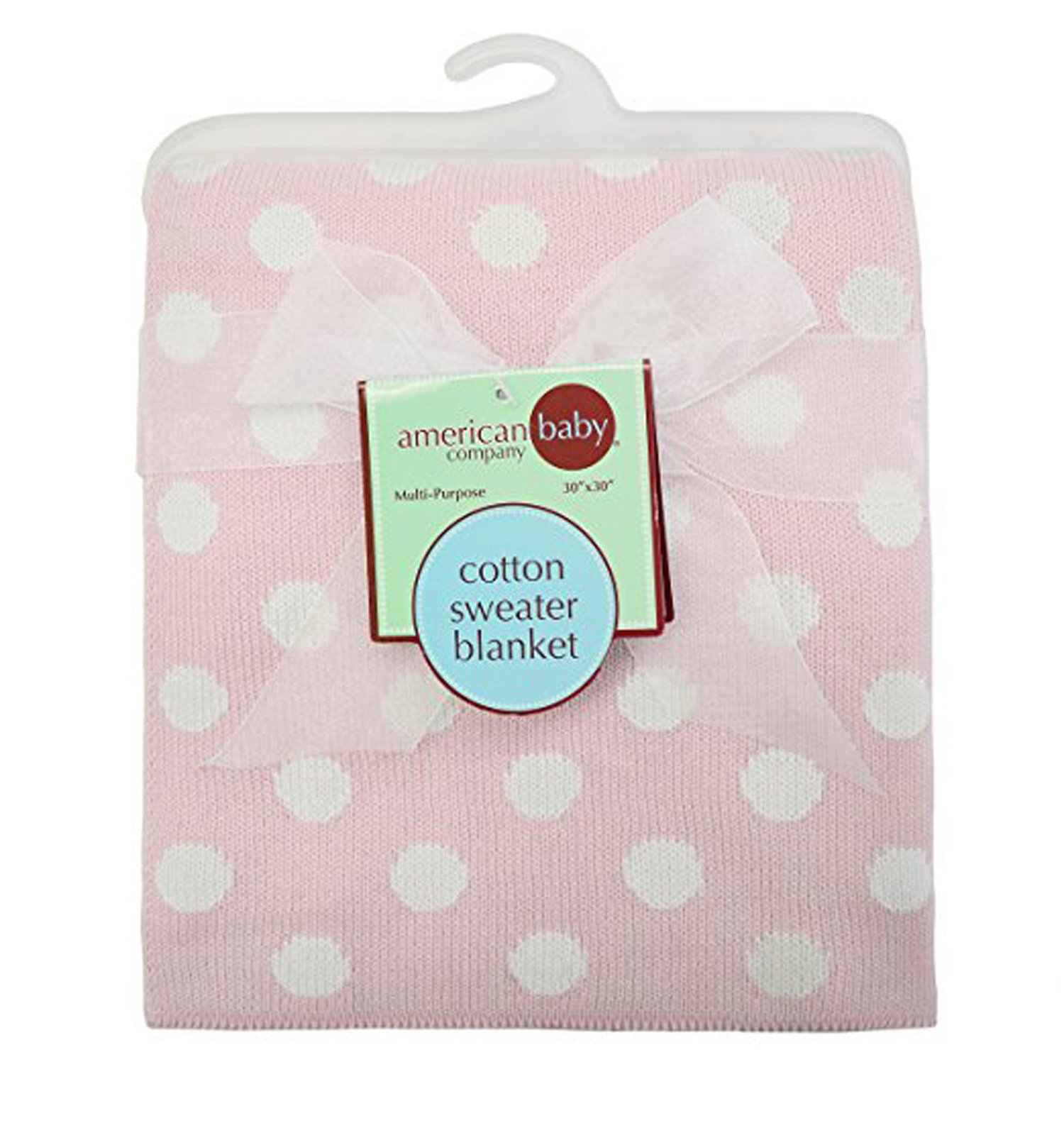 1pc Knitted Pink Checkered Baby Blanket, Multipurpose For All