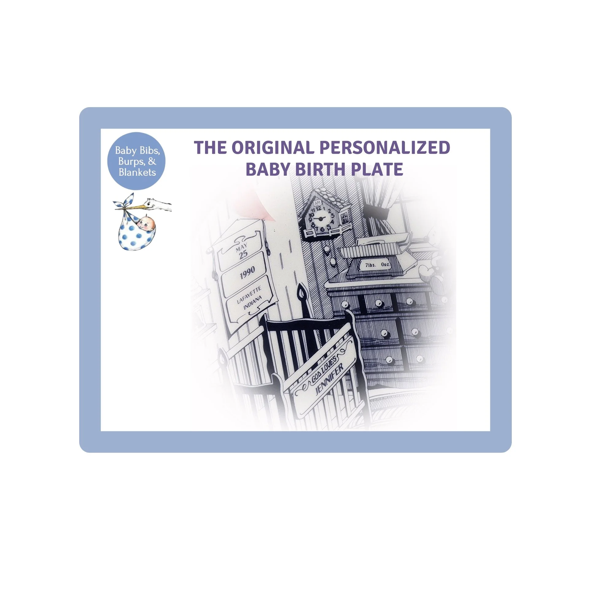 The Original Personalized Baby Birth Plate