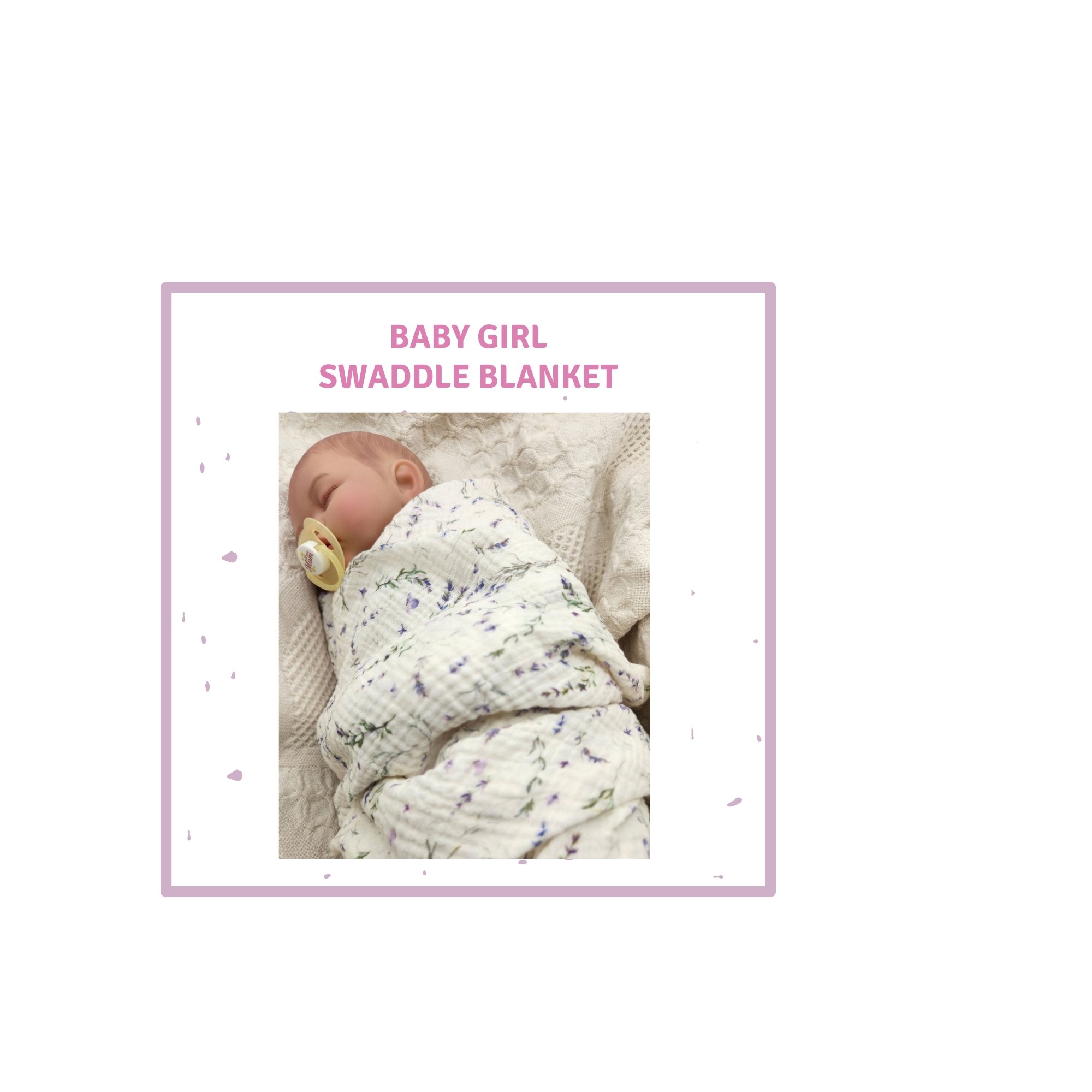Purple Meadow Swaddle Blanket