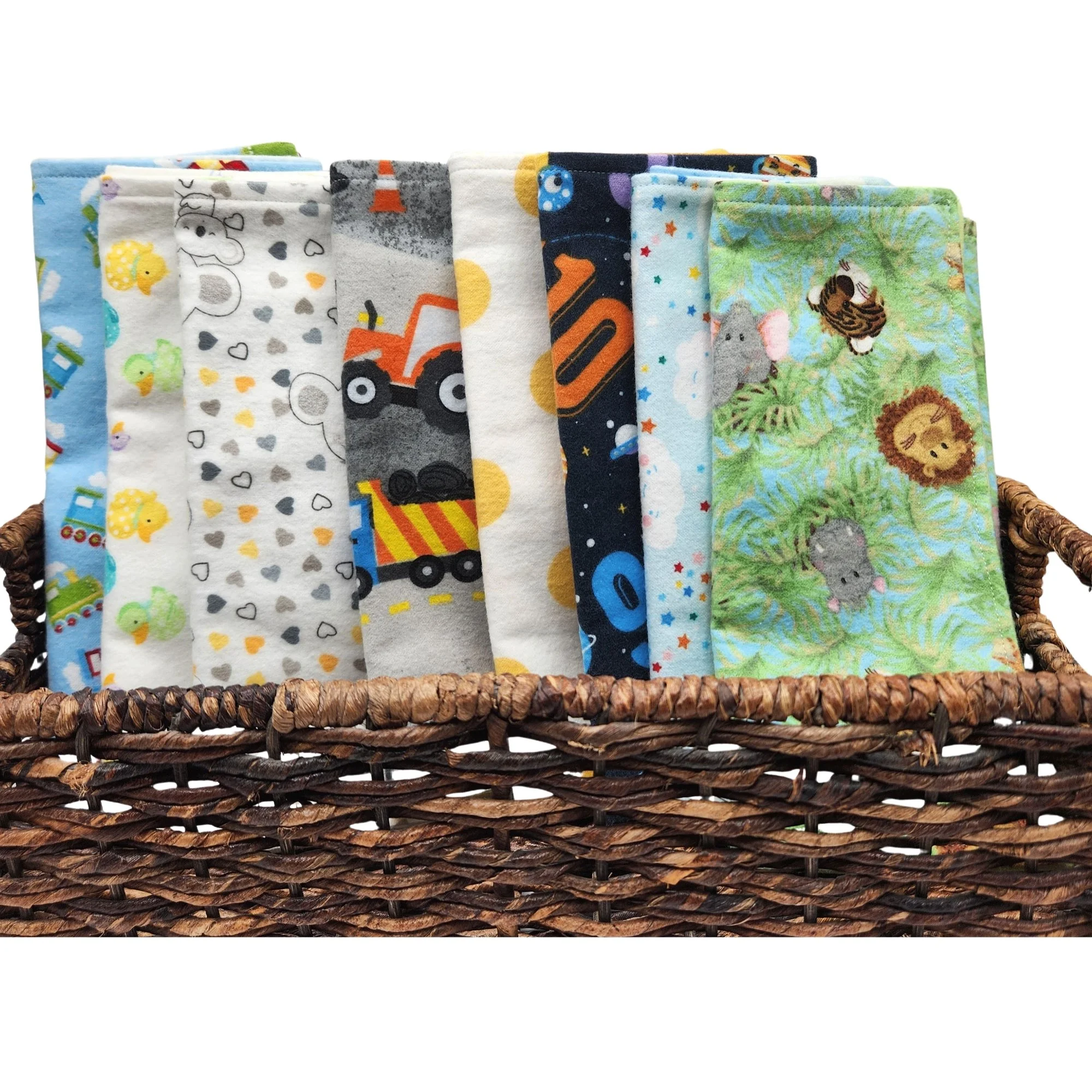 Choice of Newborn Baby Boy's Flannel Burp Cloth, Handcrafted Baby Shower Gift