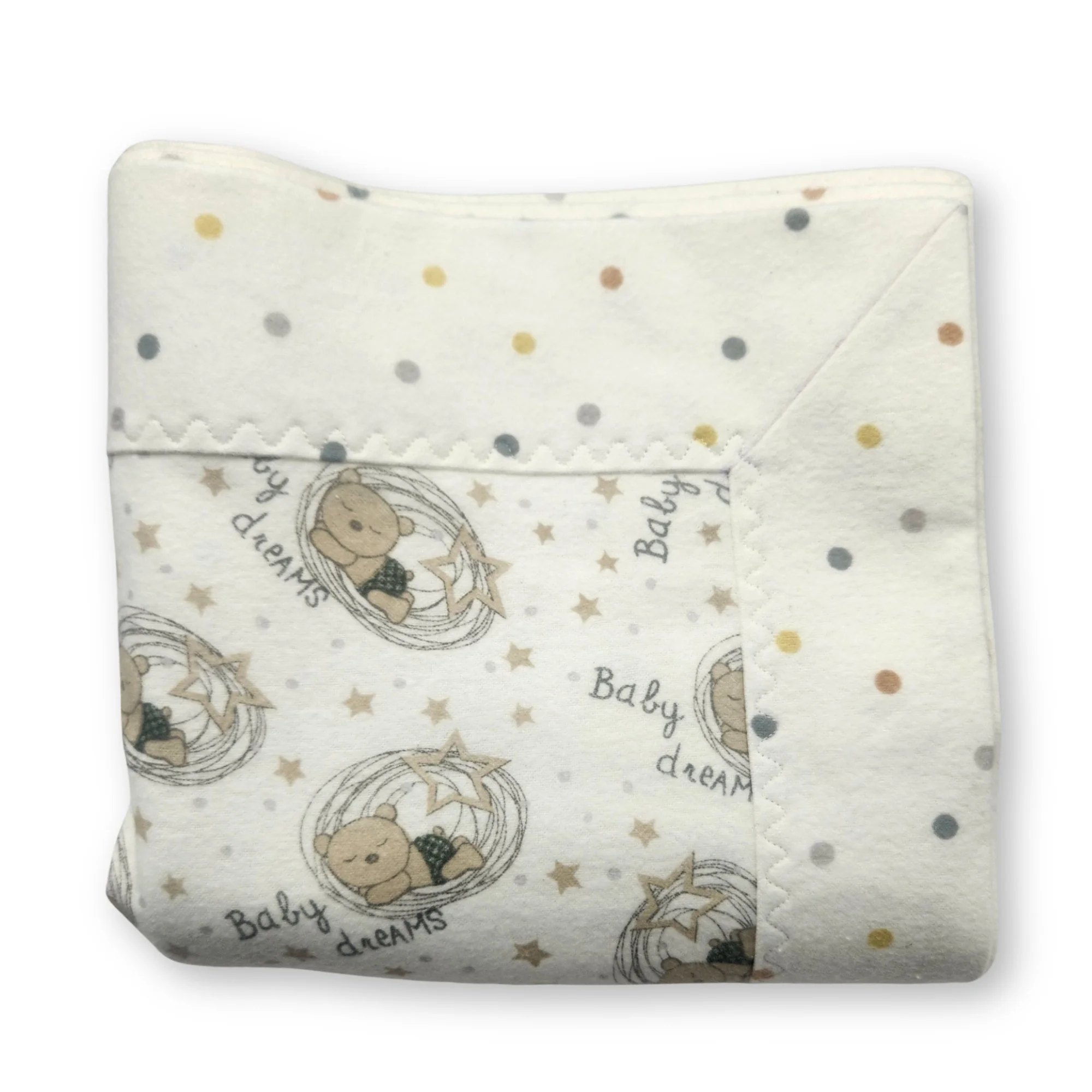 Gender Neutral Flannel Infant Blanket Baby Dreams Teddy Bears Baby Shower Gift