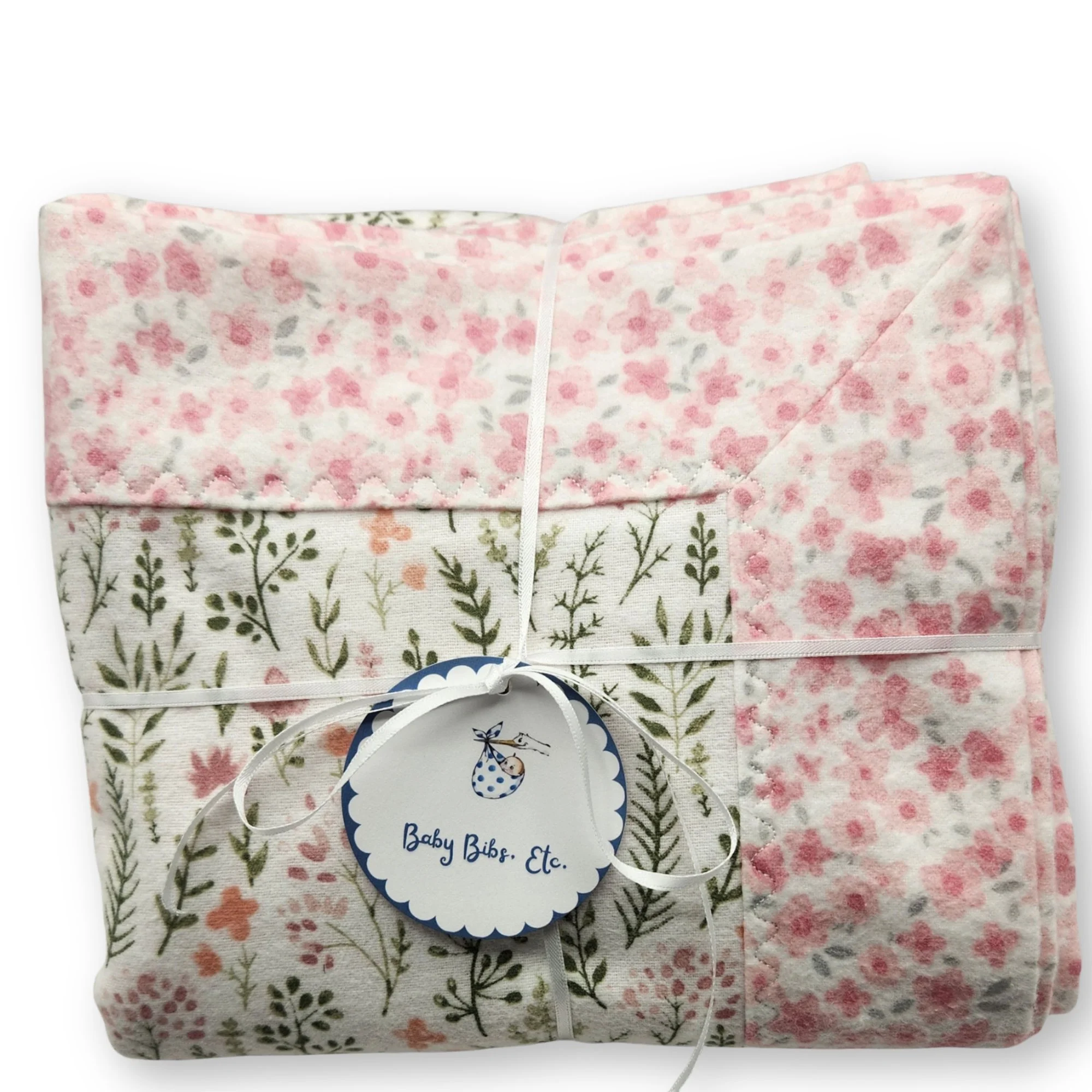 Handmade Cottagecore Floral Baby Girl Blanket - Woodland Wildflower Nursery Decor