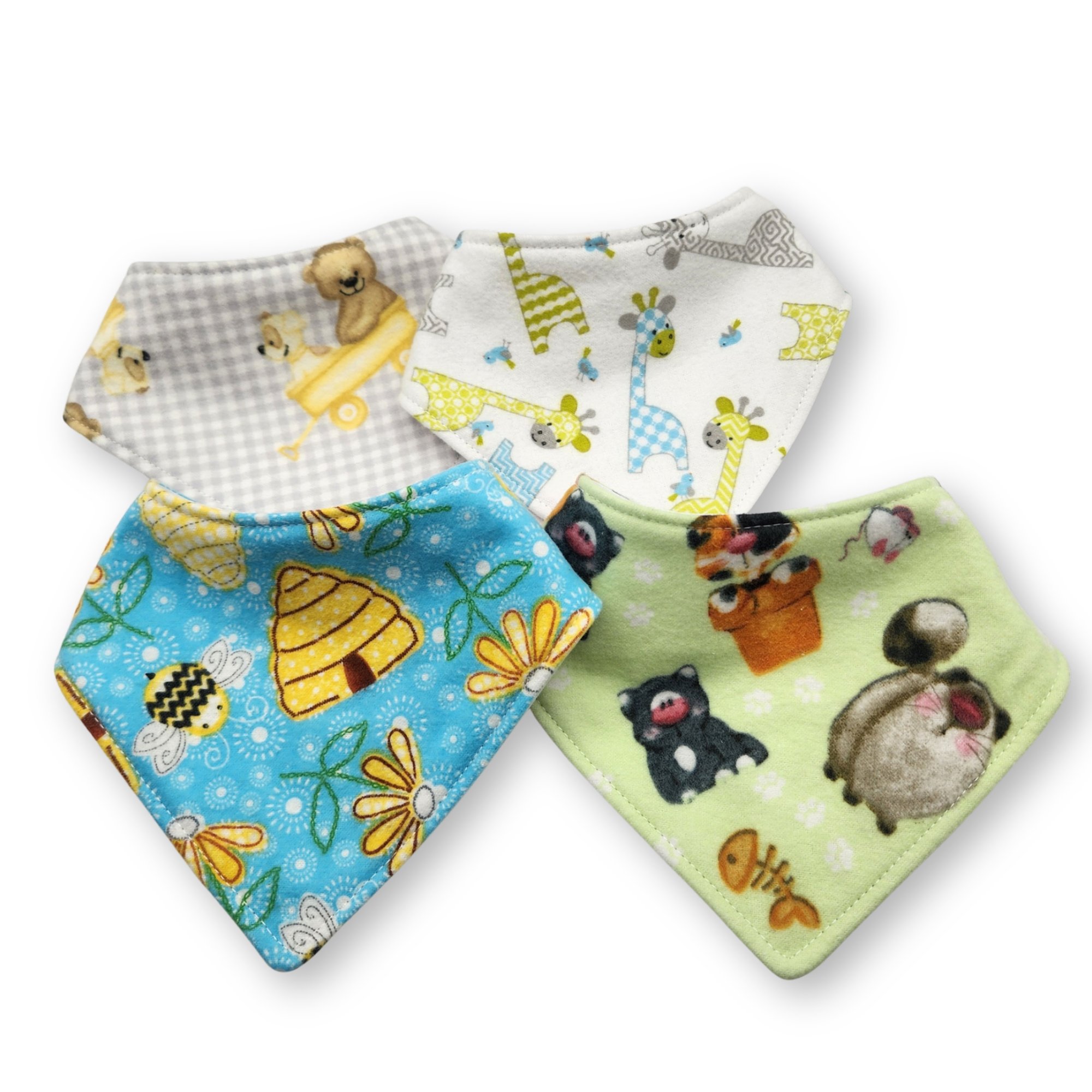 Waterproof Snap Bandana Bib – PUL & Flannel Teething Drool Bib for Infants