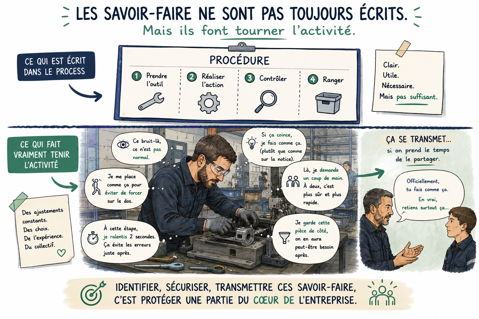 Les savoir-faire des équipes font tourner l’entreprise
