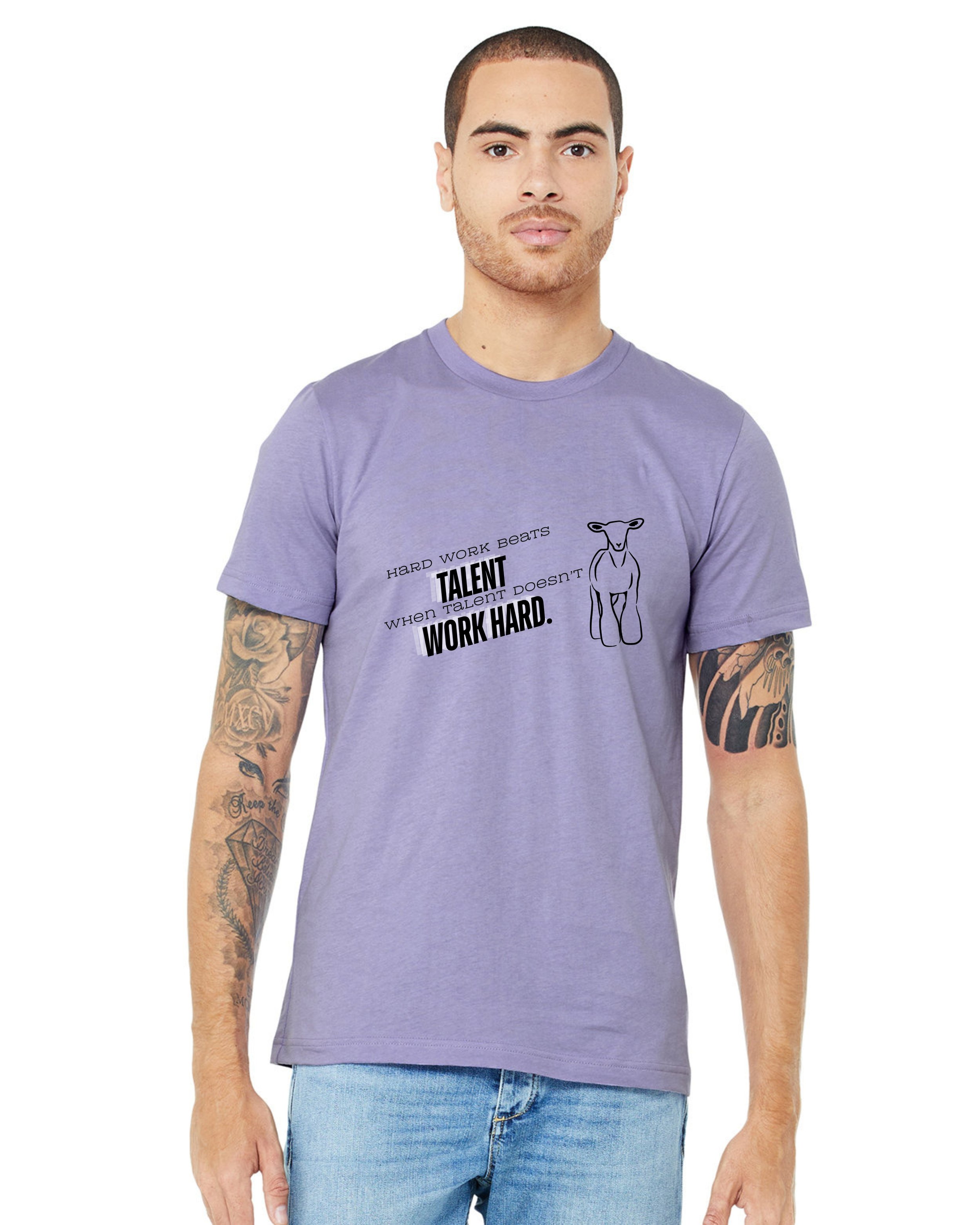 Hard Work Tee Front - Lavender.jpg