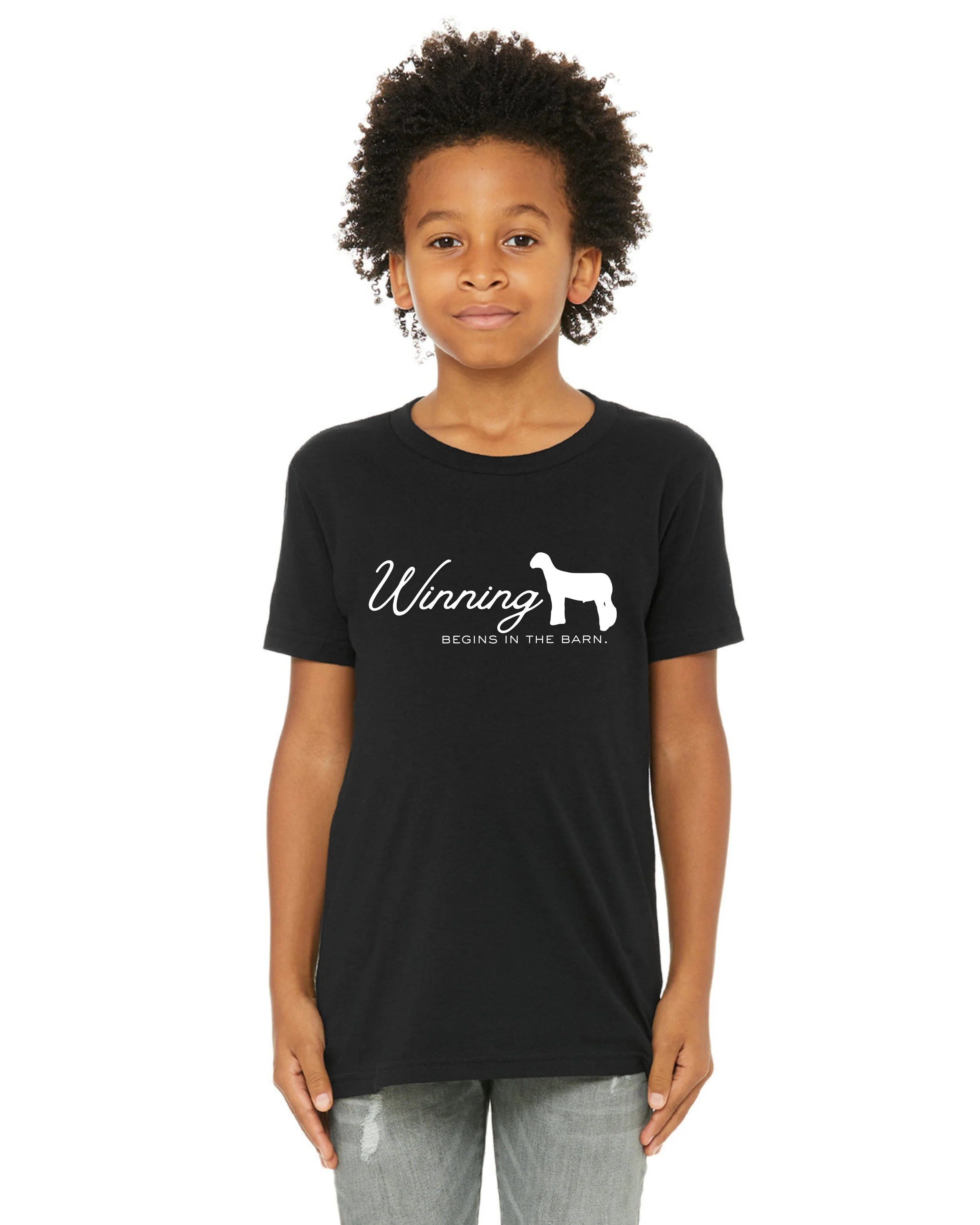 Winning Begins In The Barn Youth Tee Front - Black.jpg