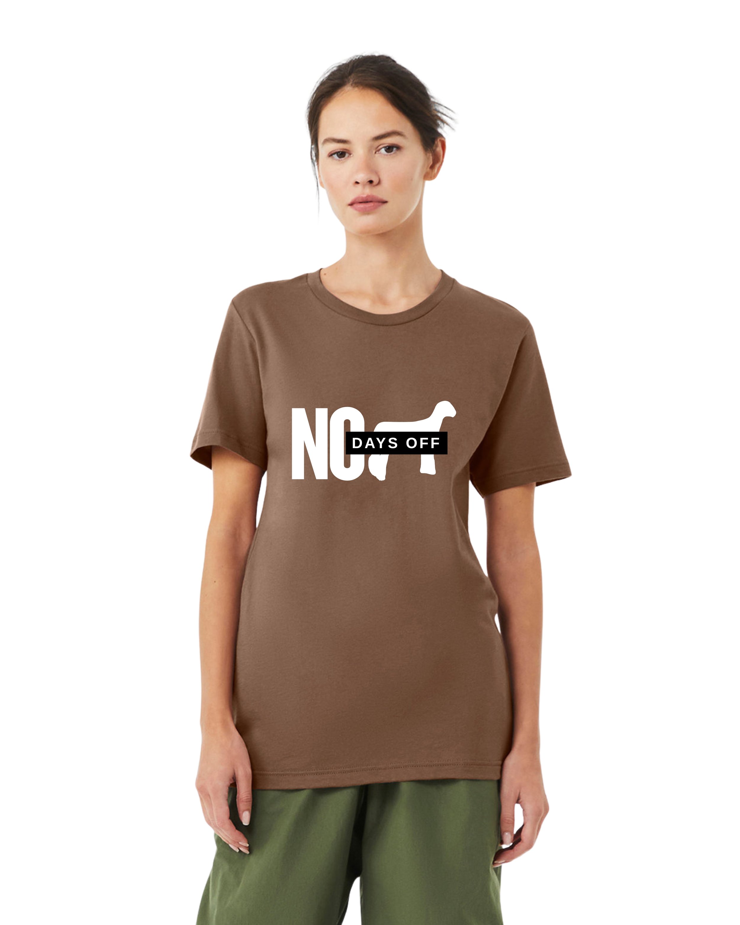 No Days Off Tee Front - Brown.jpg