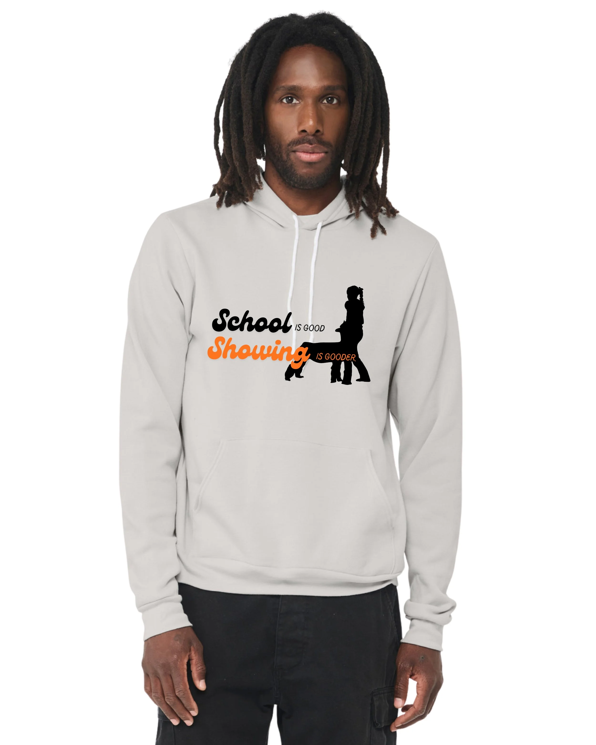 Showing Is Gooder Hoodie Front - Silver.jpg