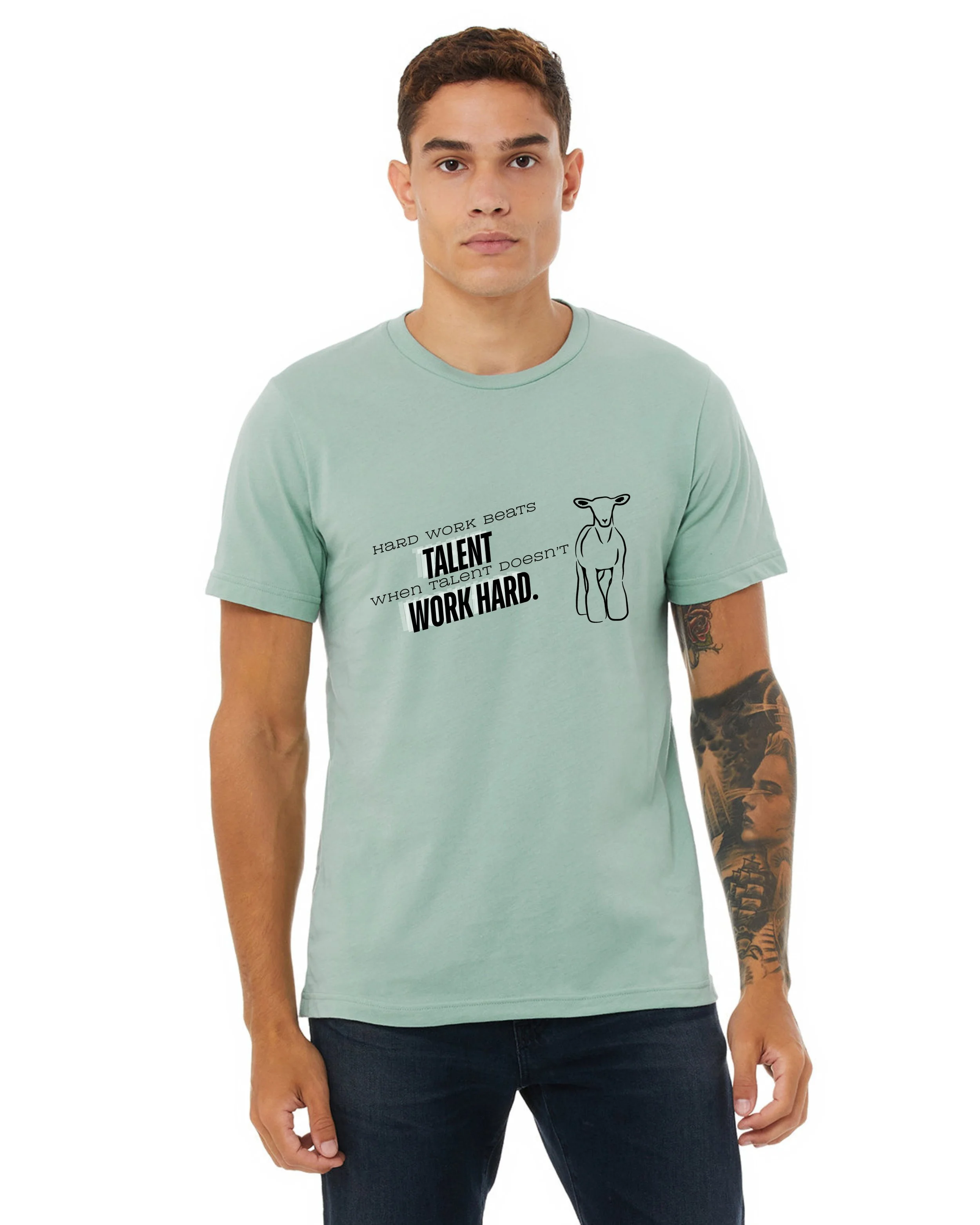 Hard Work Tee Front - Dusty Blue.jpg