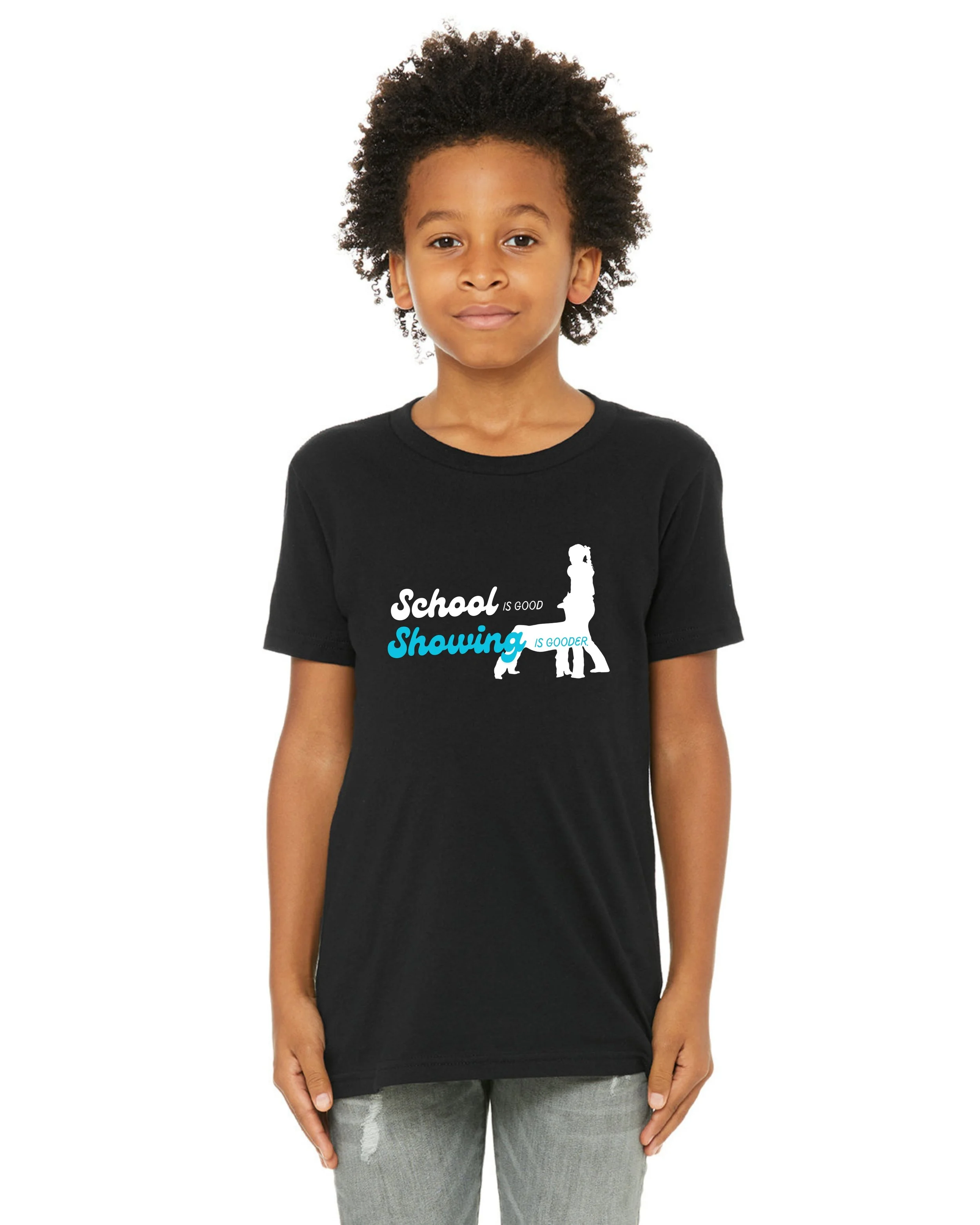 Showing Is Gooder Youth Tee Front - Black.jpg