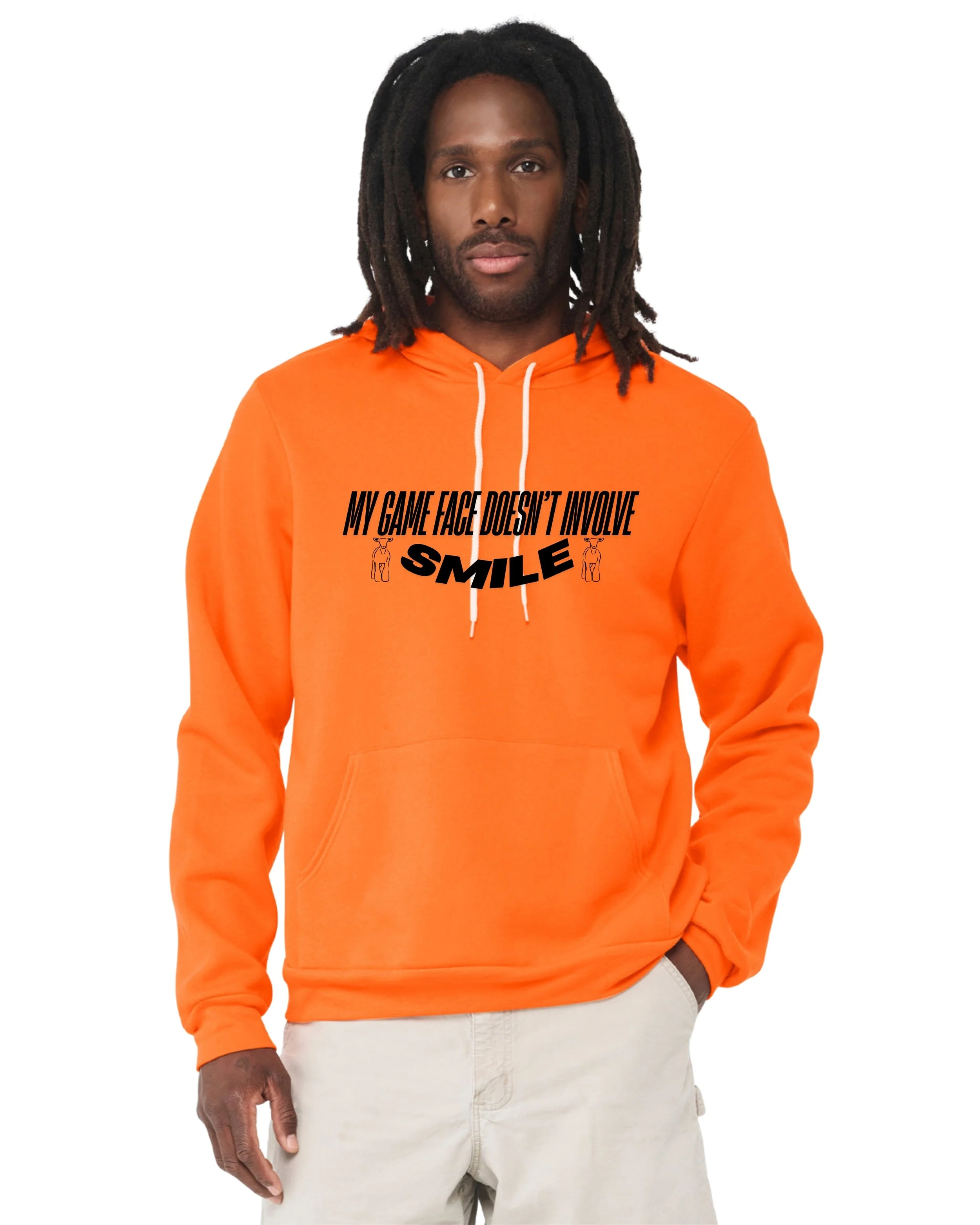 Game Face Hoodie Front - Orange.jpg