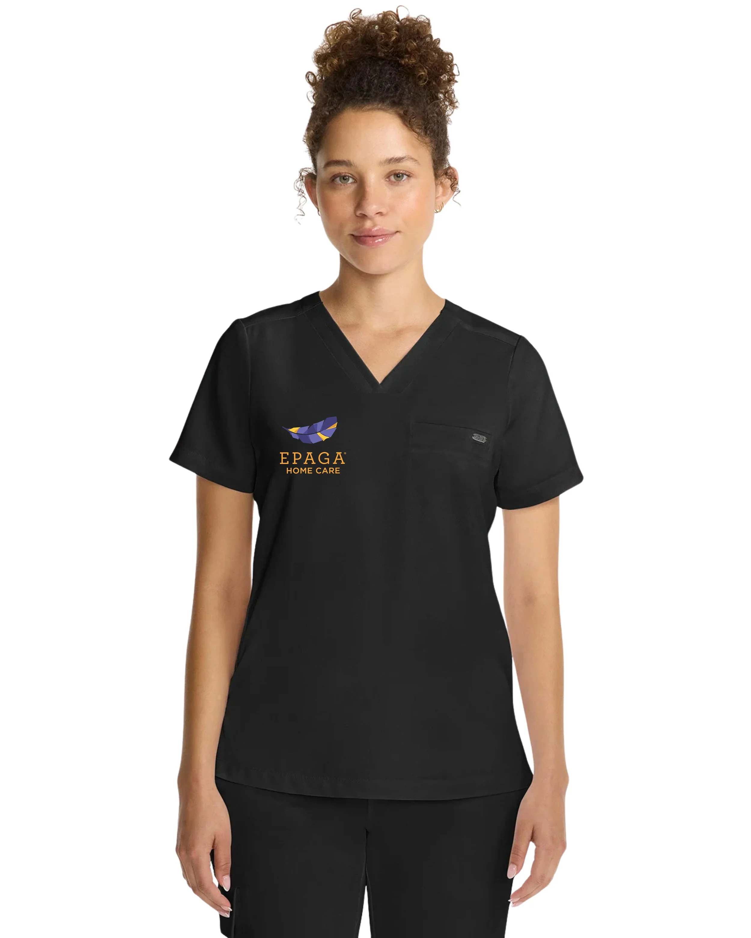 EPAGA Scrub Top Black