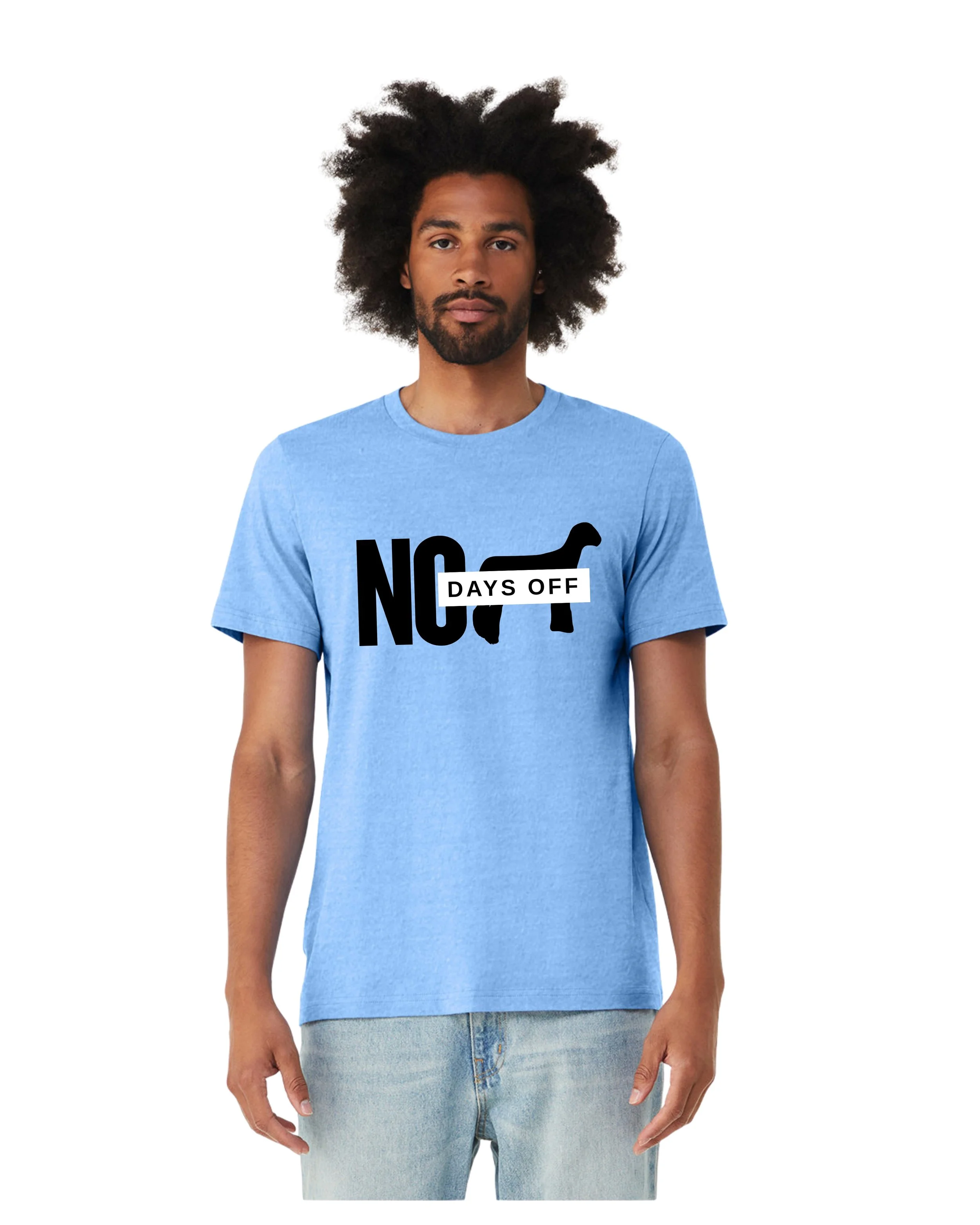 No Days Off Tee Front - Blue.jpg