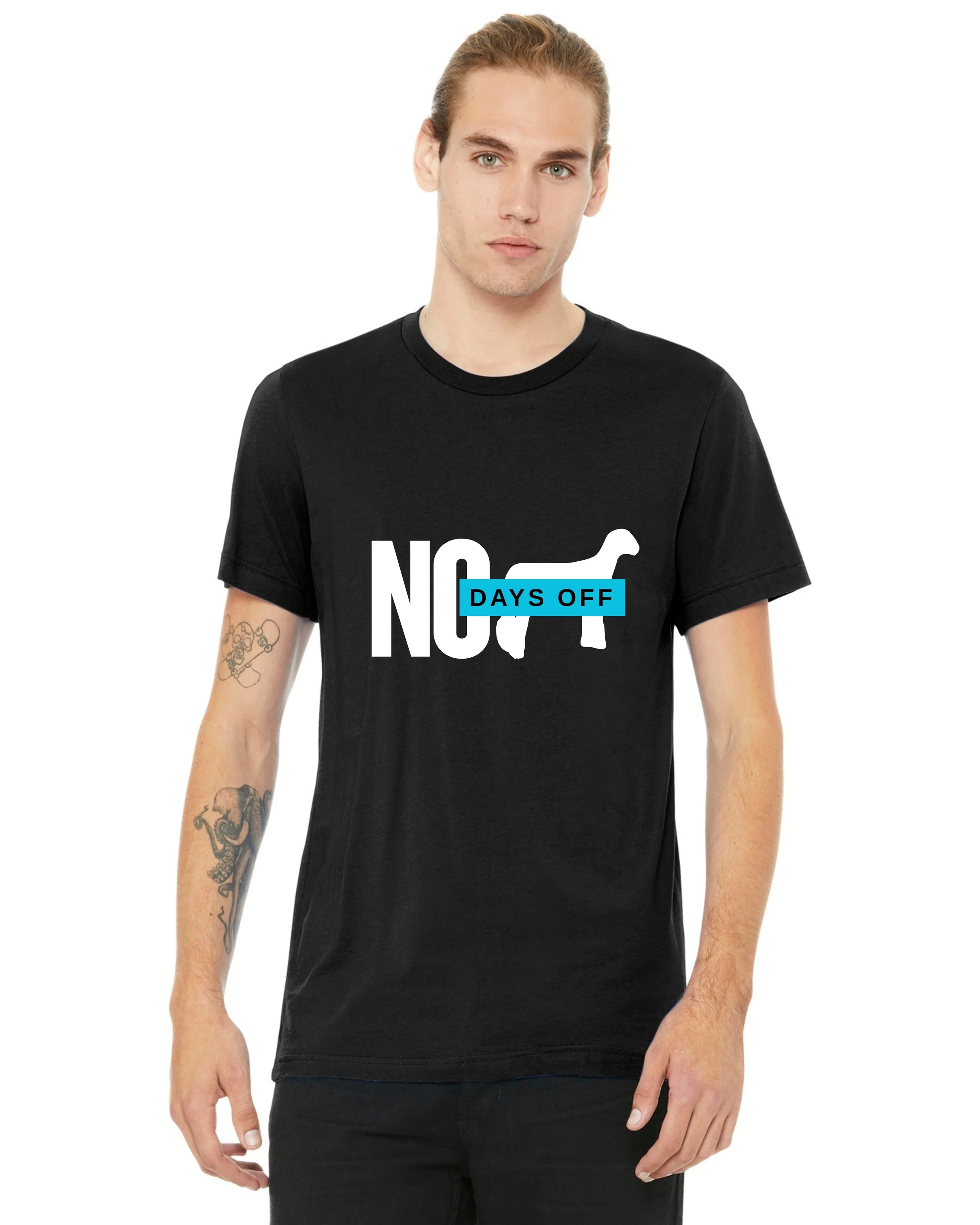 No Days Off Tee Front - Black.jpg
