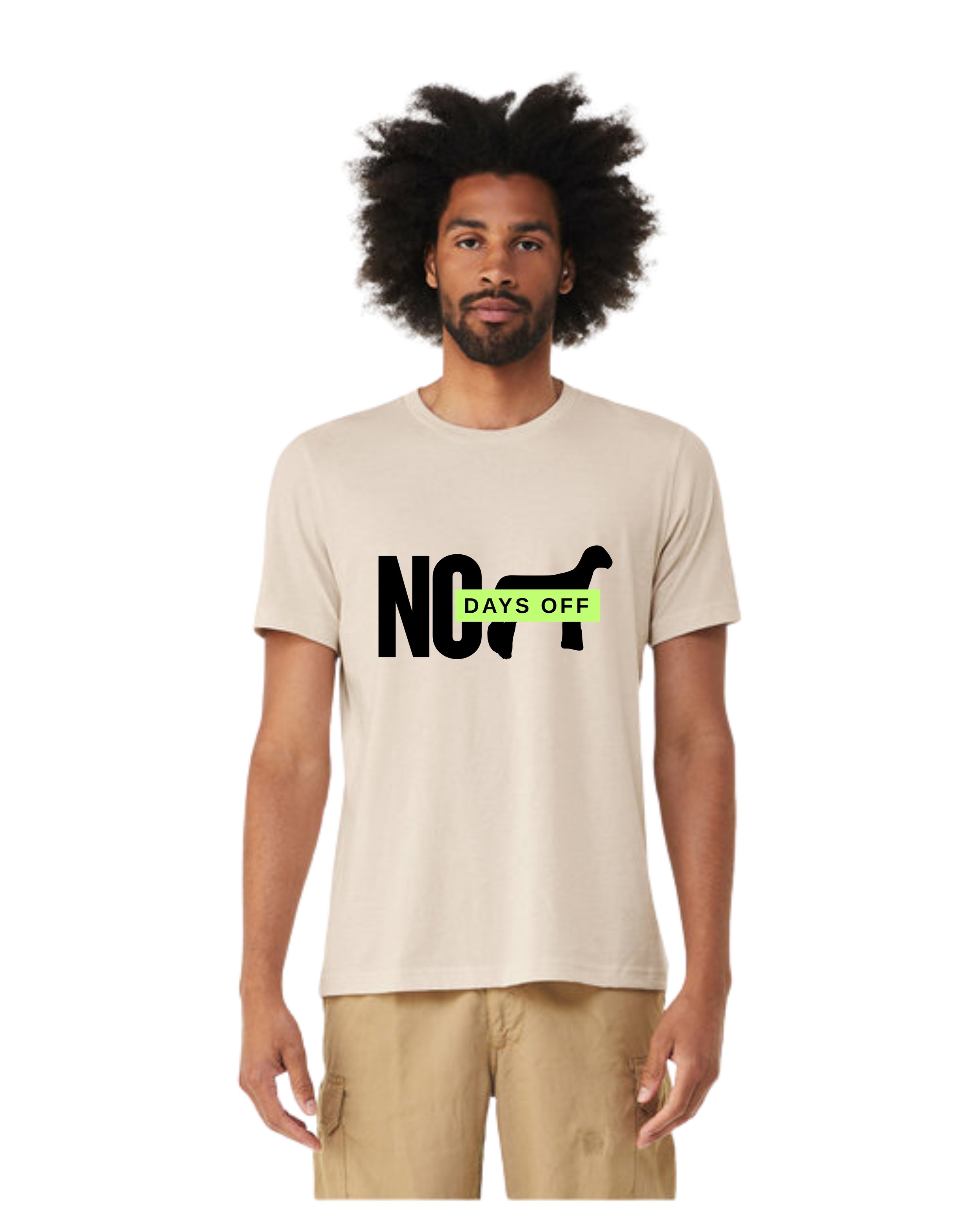 No Days Off Tee Front - Cream.jpg