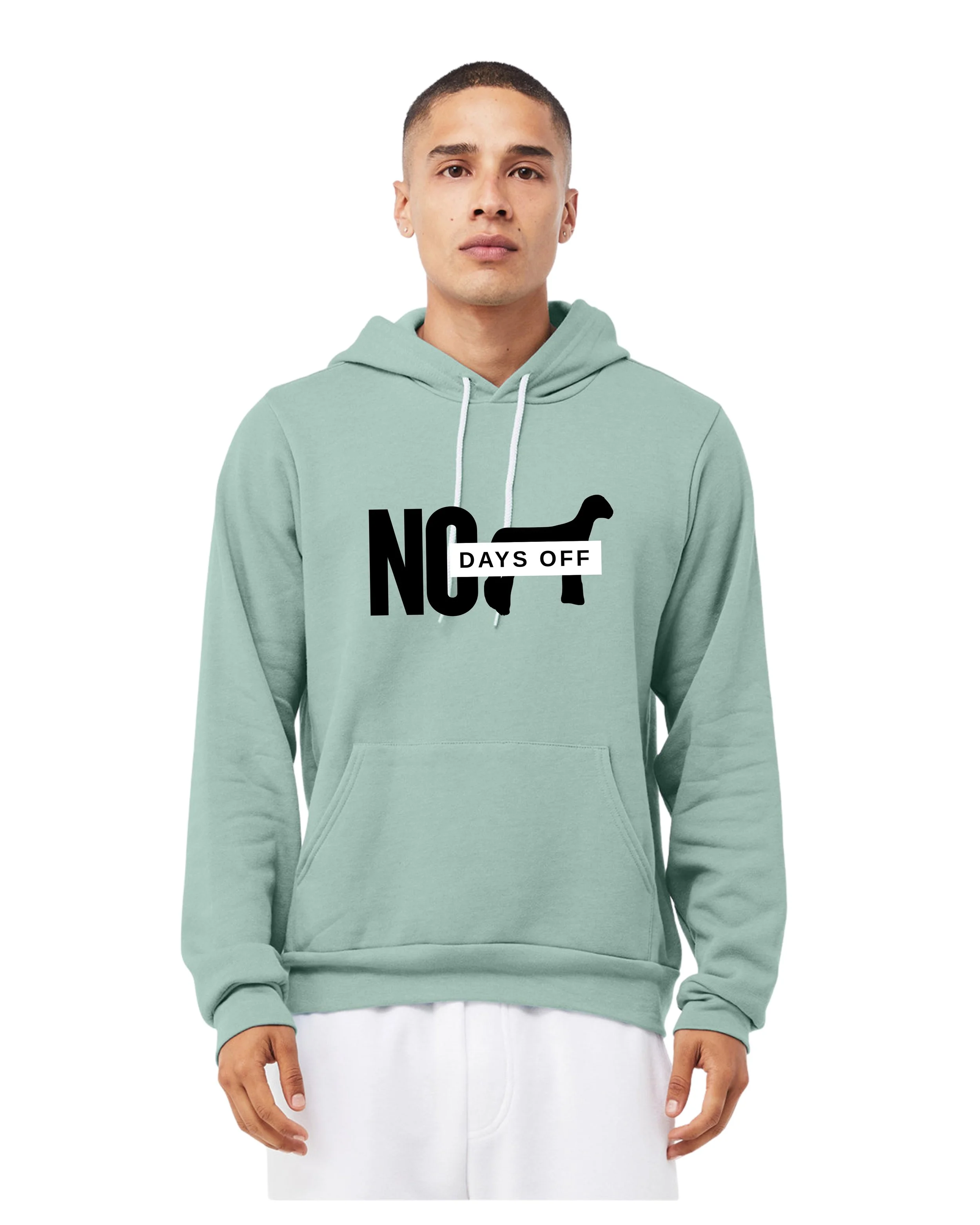 No Days Off Hoodie Front - Dusty Blue.jpg