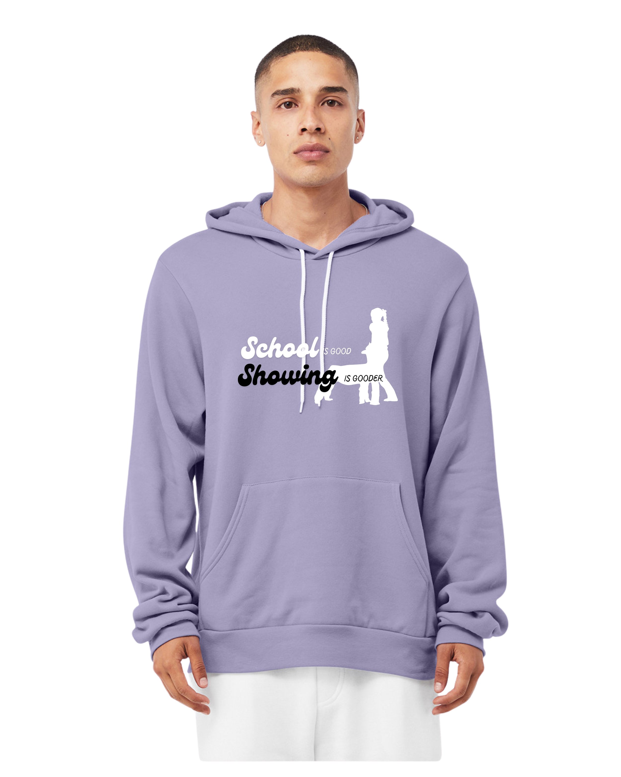 Showing Is Gooder Hoodie Front - Lavender.jpg