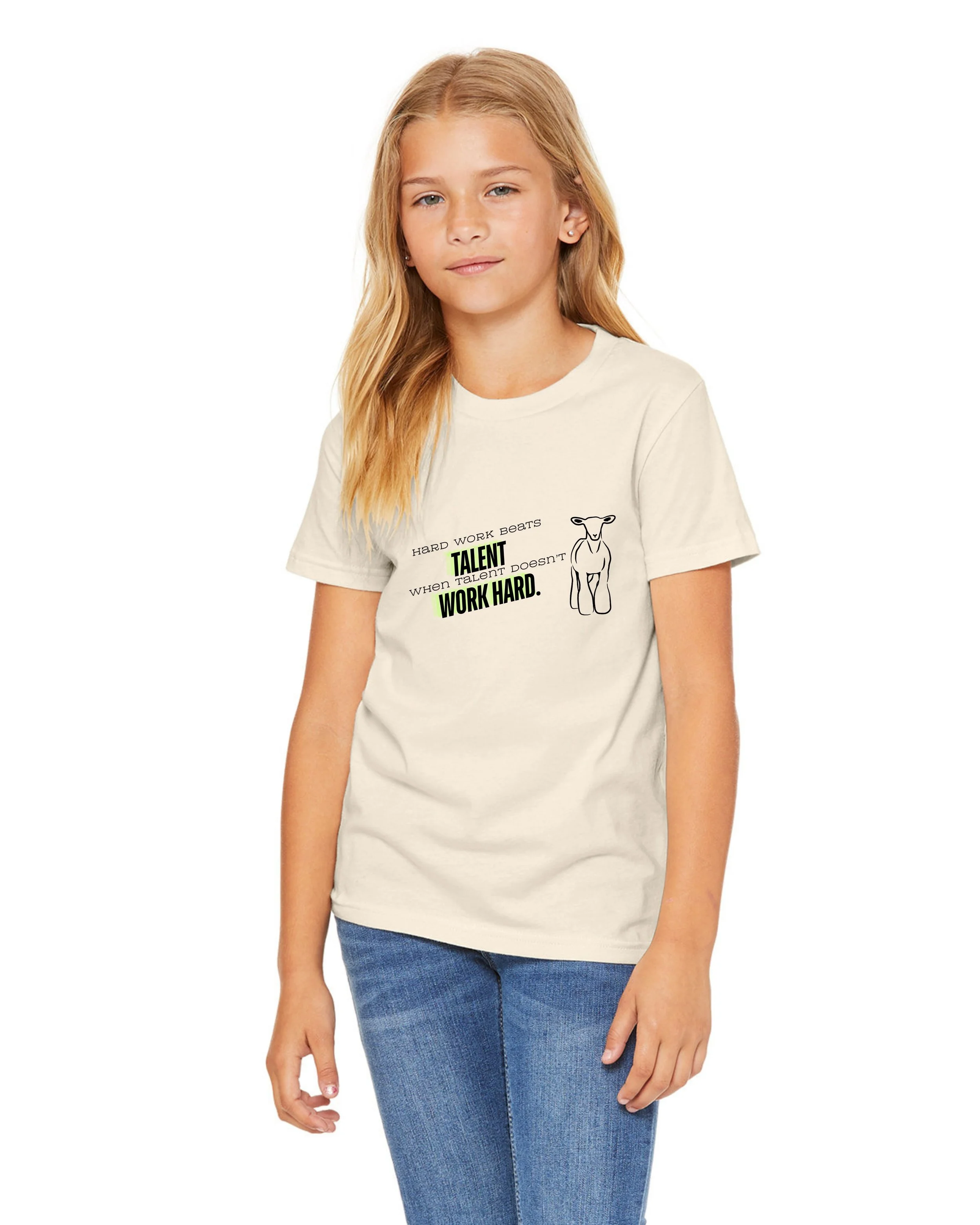 Hard Work Youth Tee Front - Natural.jpg