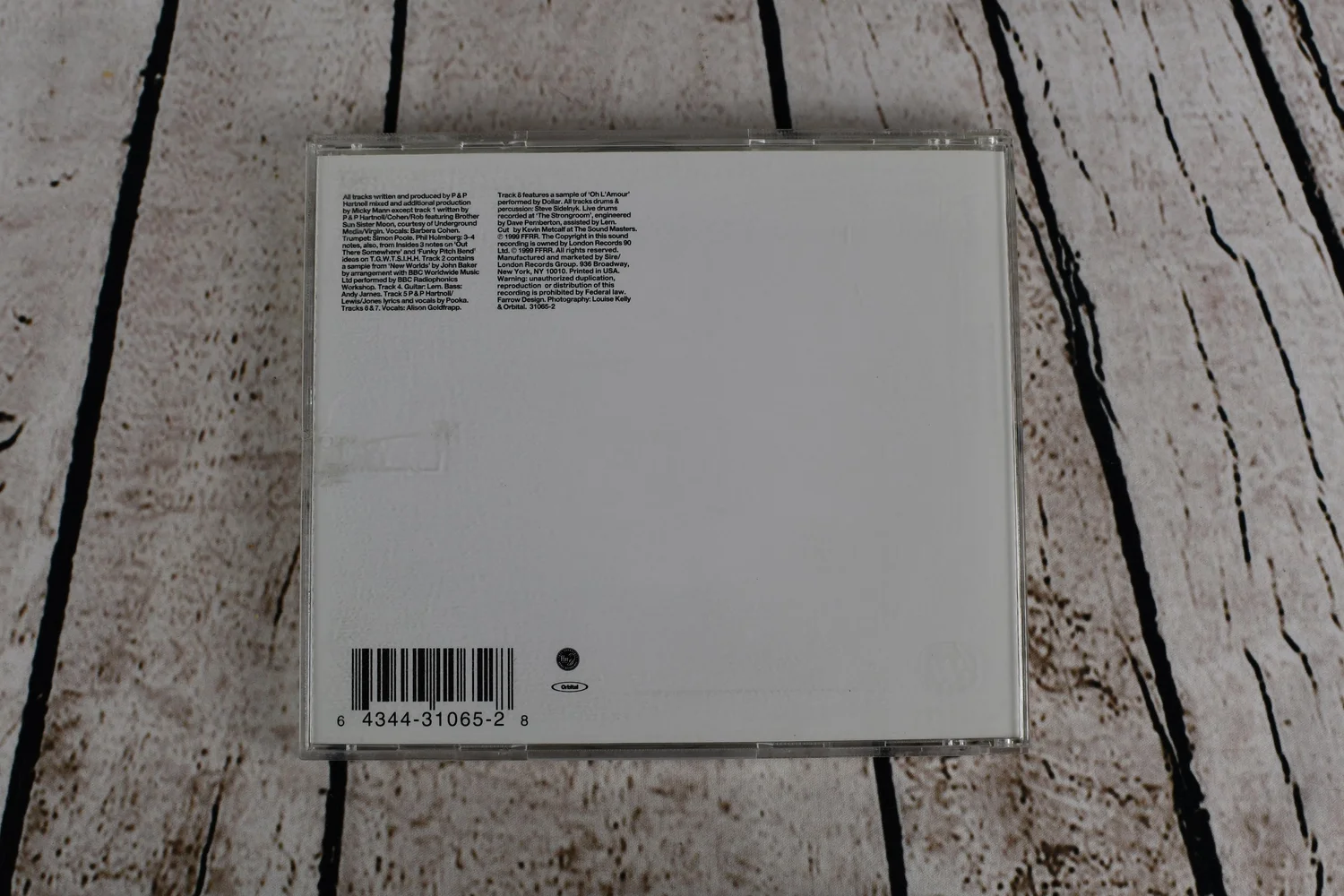 Orbital – The Middle Of Nowhere - CD 1999 — Spin N Round Music
