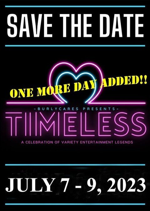 Even more great news!!! Timeless has added a third day!  This weekend will be LEGENDARY!