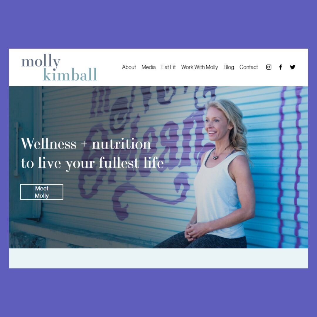 📣 I'm excited to announce my website has a brand-new look! 🎉
 
At MollyKimball.com, you'll find the latest and greatest on all my projects, media appearances, and work with Eat Fit. It&rsquo;s also a great source of information around nutrition, ex