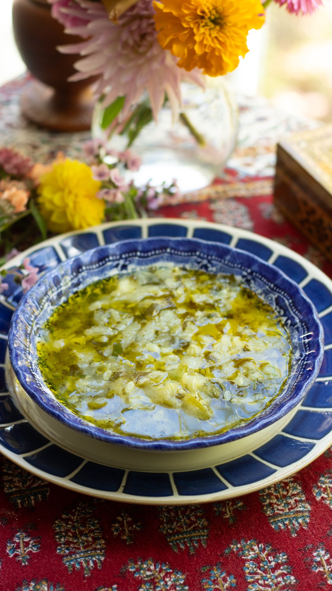 Olive Oil &amp; Zucchini Soup (شوربة التريدة)