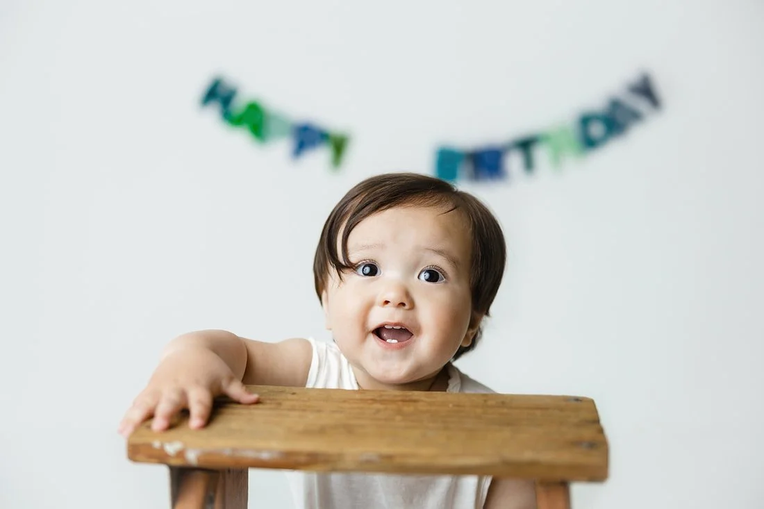 From Newborn to One: A Modern Minimalist Cake Smash for Baby Crew