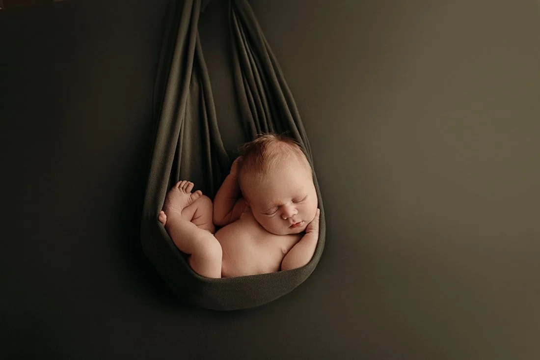 Golden Hair Baby Boy: Minimalist Newborn Photography in Portland, Oregon