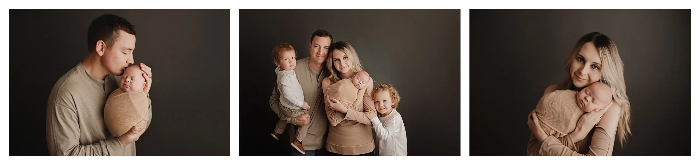 Professional Family and Newborn Studio Portrait Series