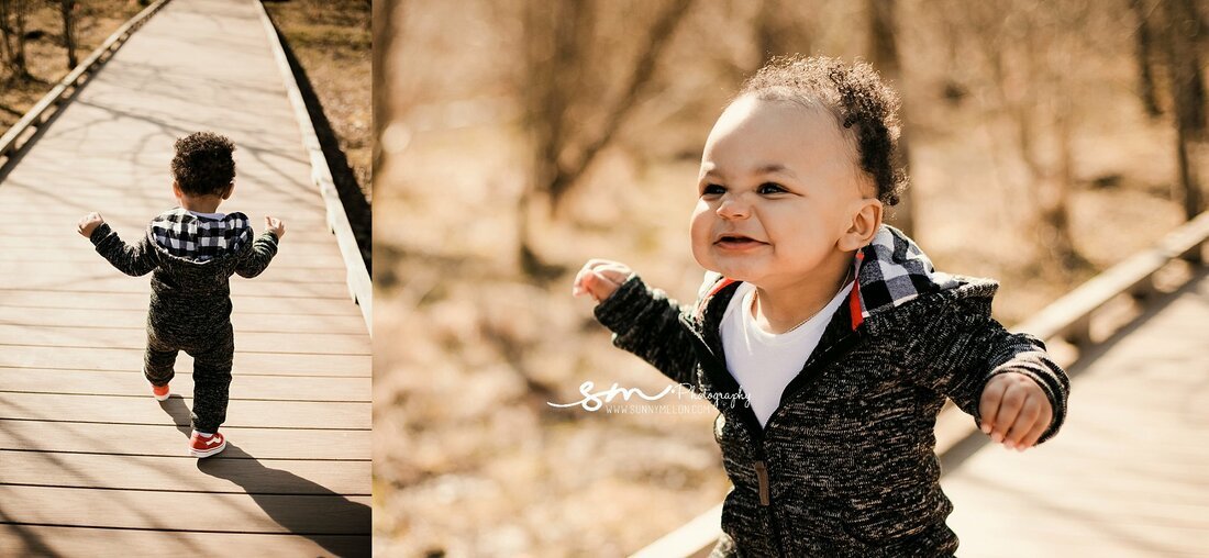 Toddler Exploration Outdoor Milestone Collage