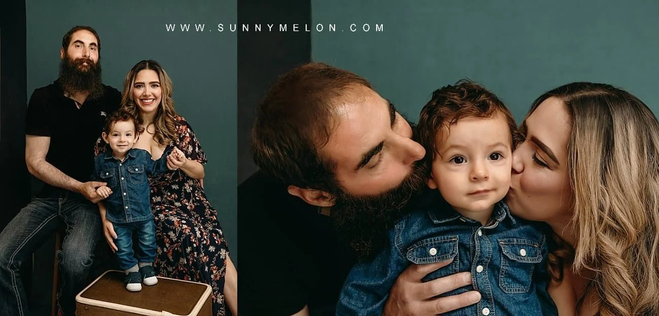 Professional Studio Family Session with Toddler and Parents