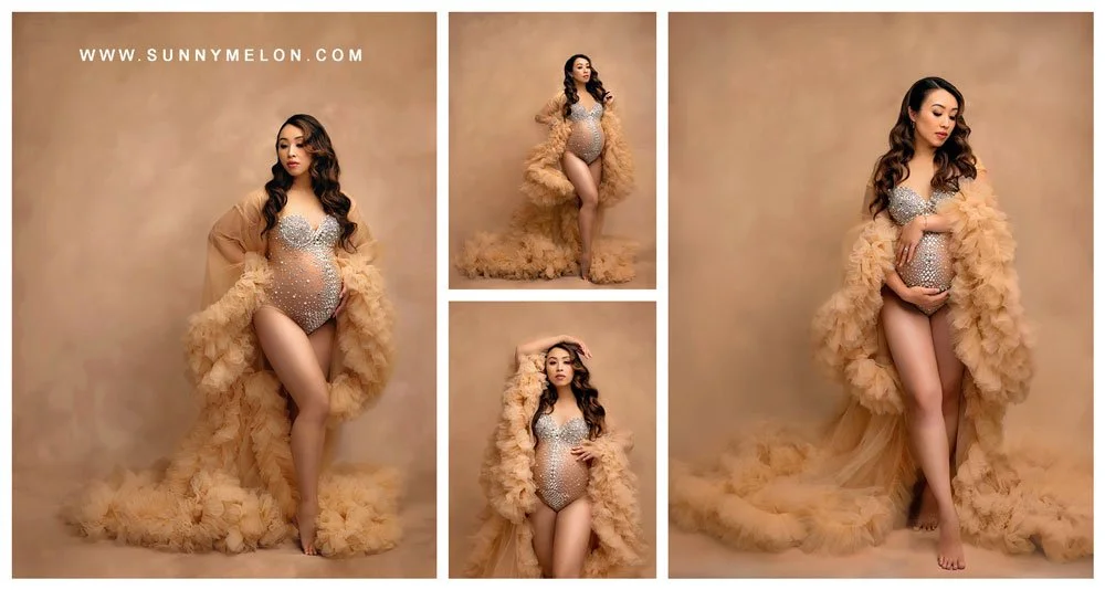 Artistic Studio Maternity Series: Ethereal Tulle and Editorial Bodysuits