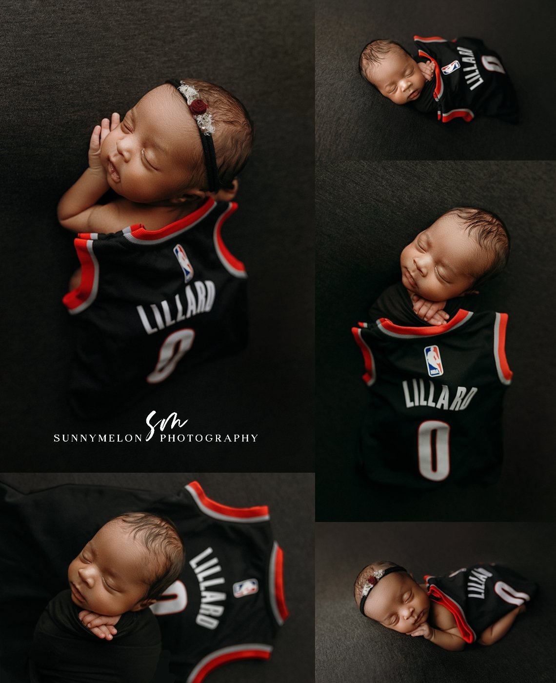 Damian Lillard Portland Trail Blazers Newborn Studio Portrait