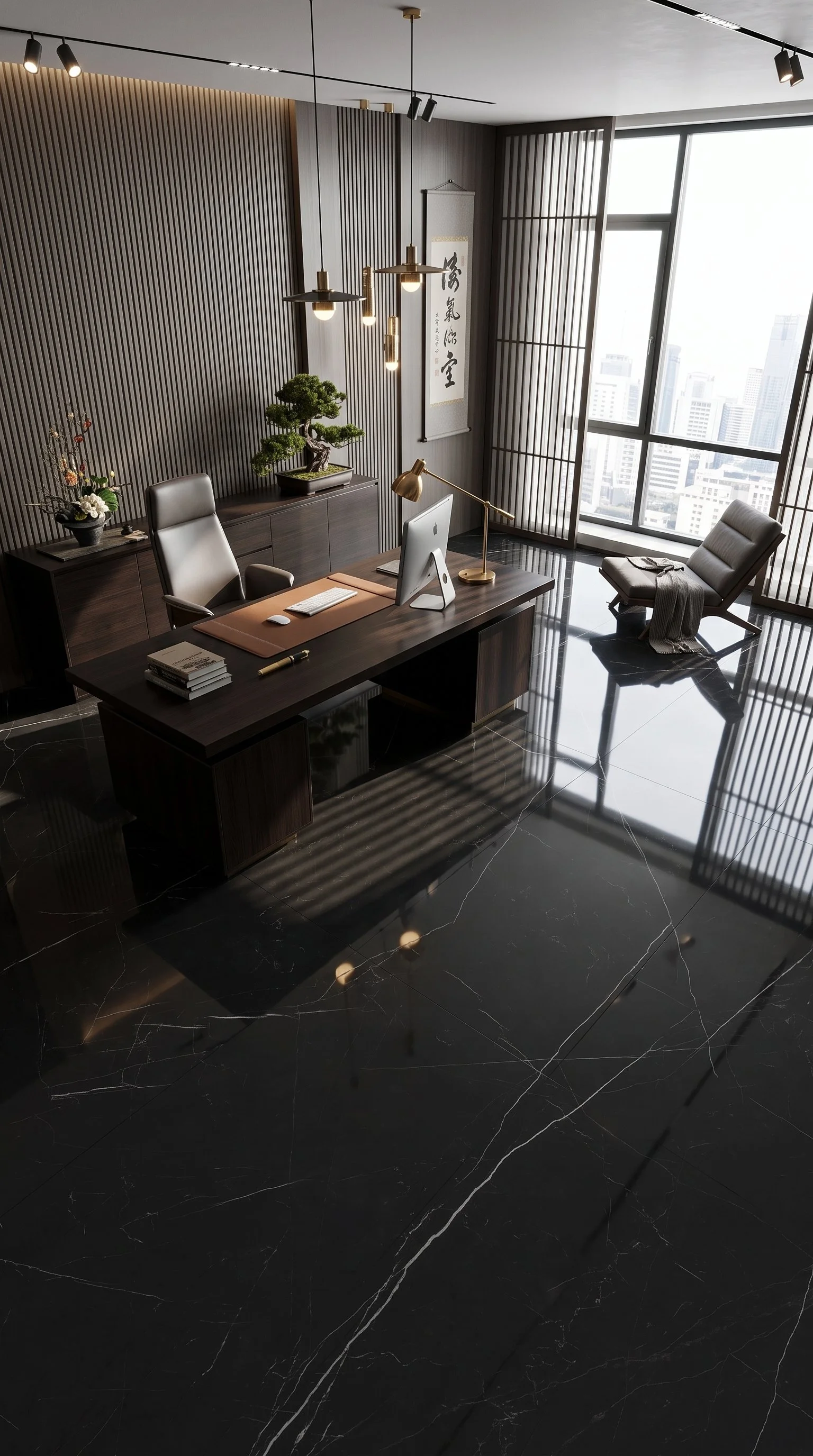 Black Knight 4' x 8' Porcelain Slab | CIERO