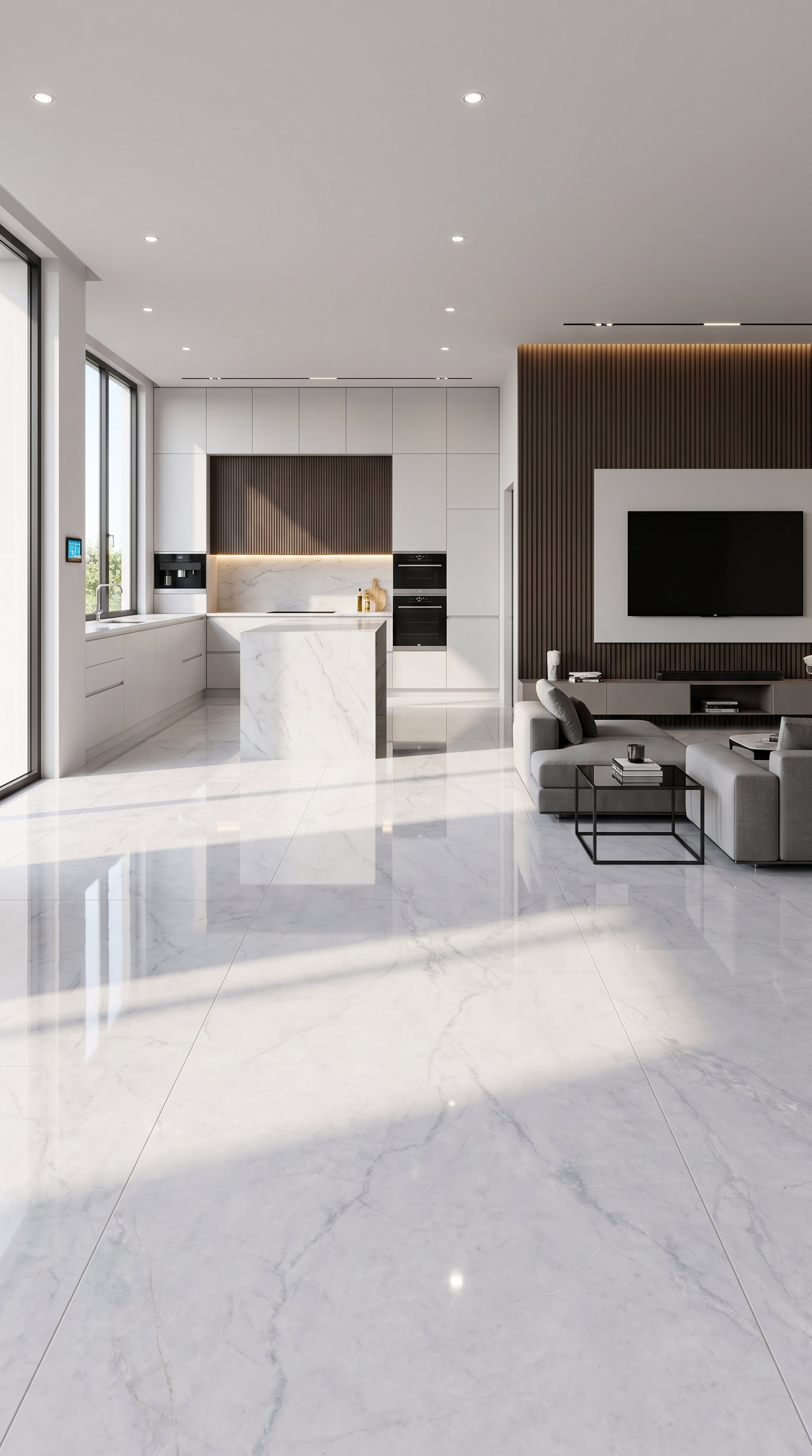 Statuario Ash 4' x 10' Porcelain Slab | CIERO