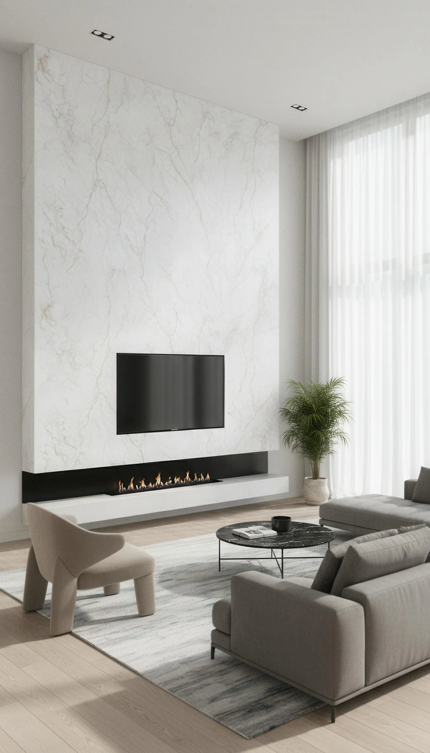 Zeus White 5' x 10' Porcelain Slab | CIERO