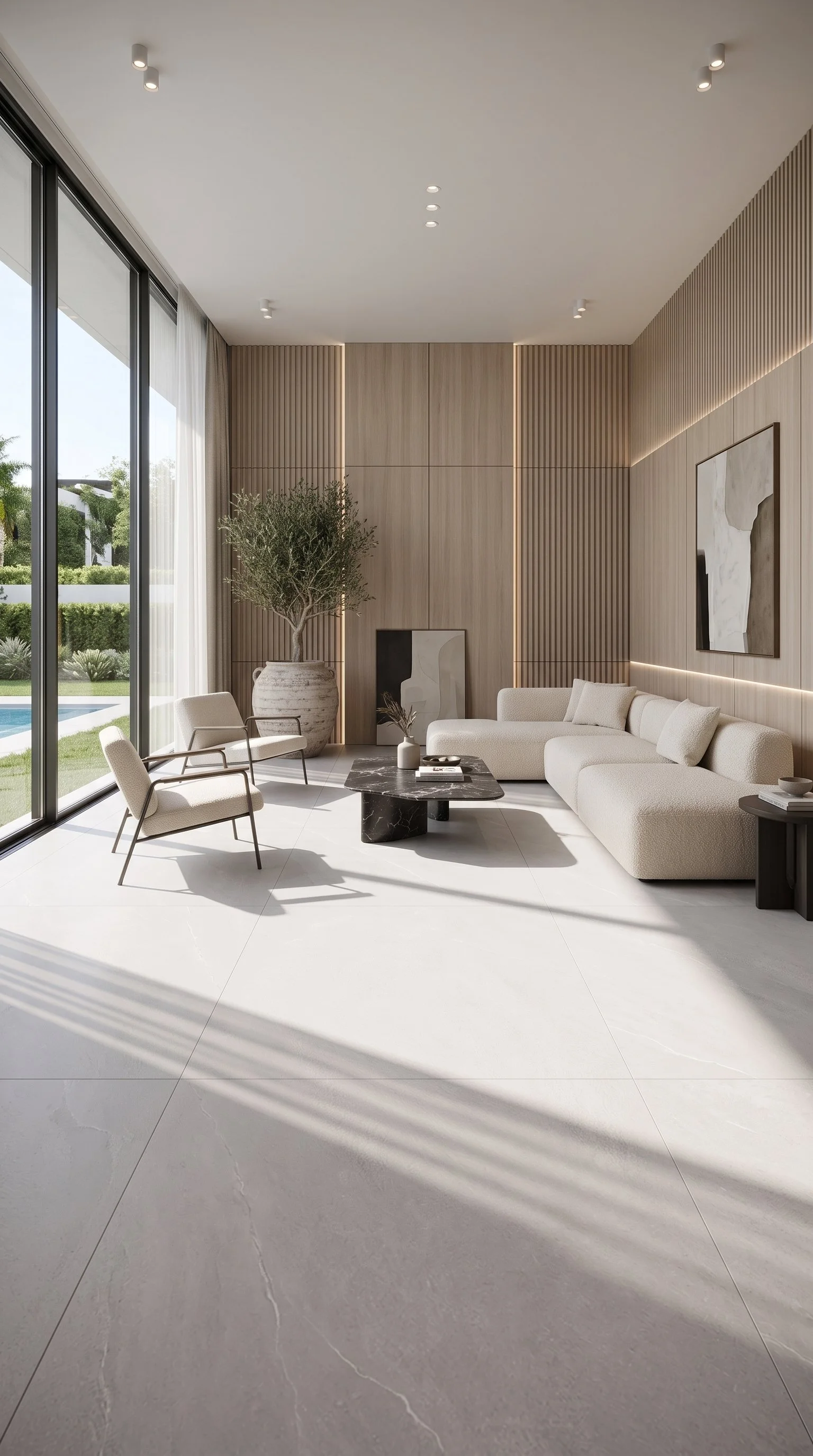 Limestone Cream 4' x 9' Porcelain Slab | CIERO