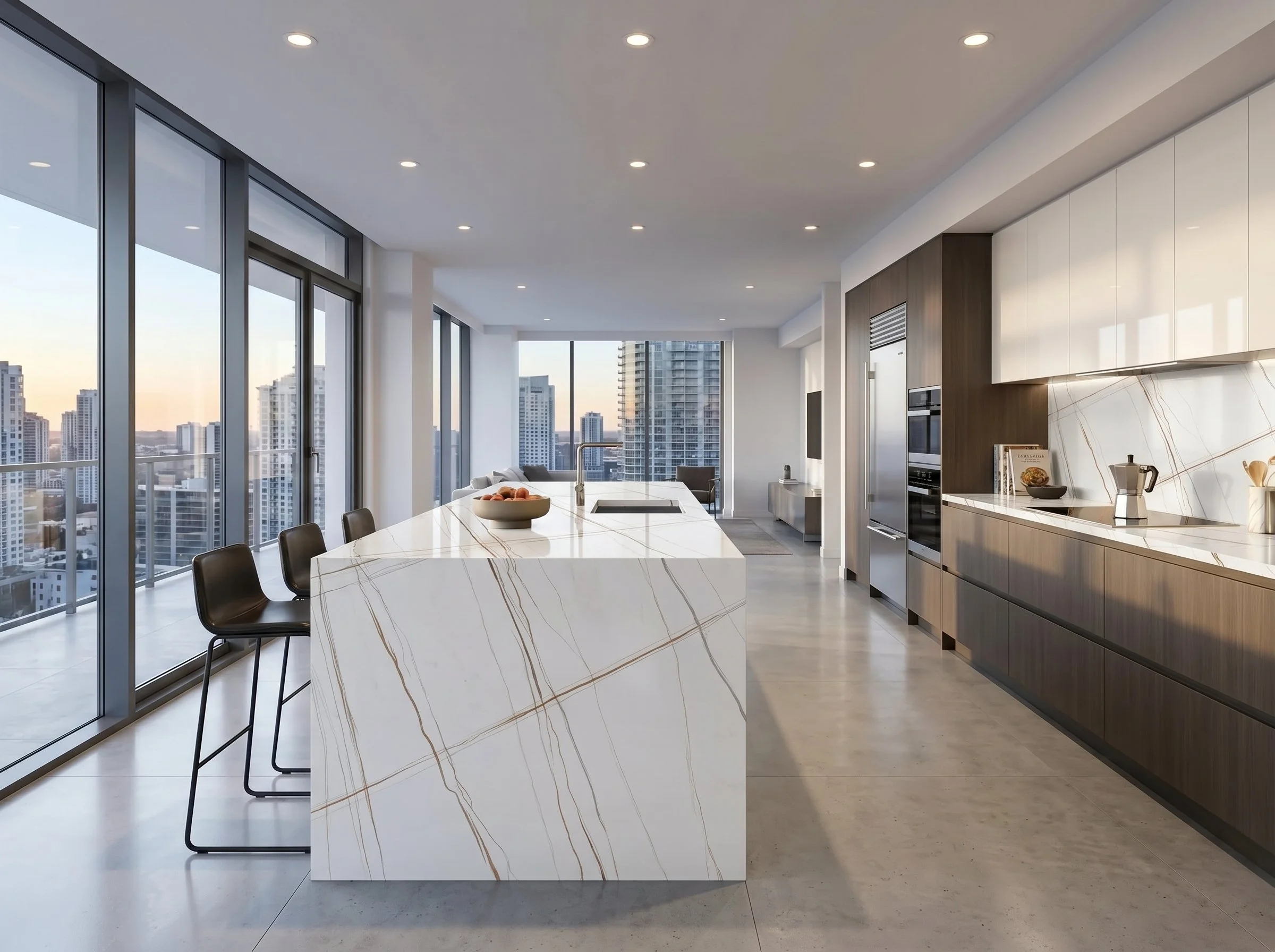 Laurent Gilded White 5' x 10' Porcelain Slab | CIERO