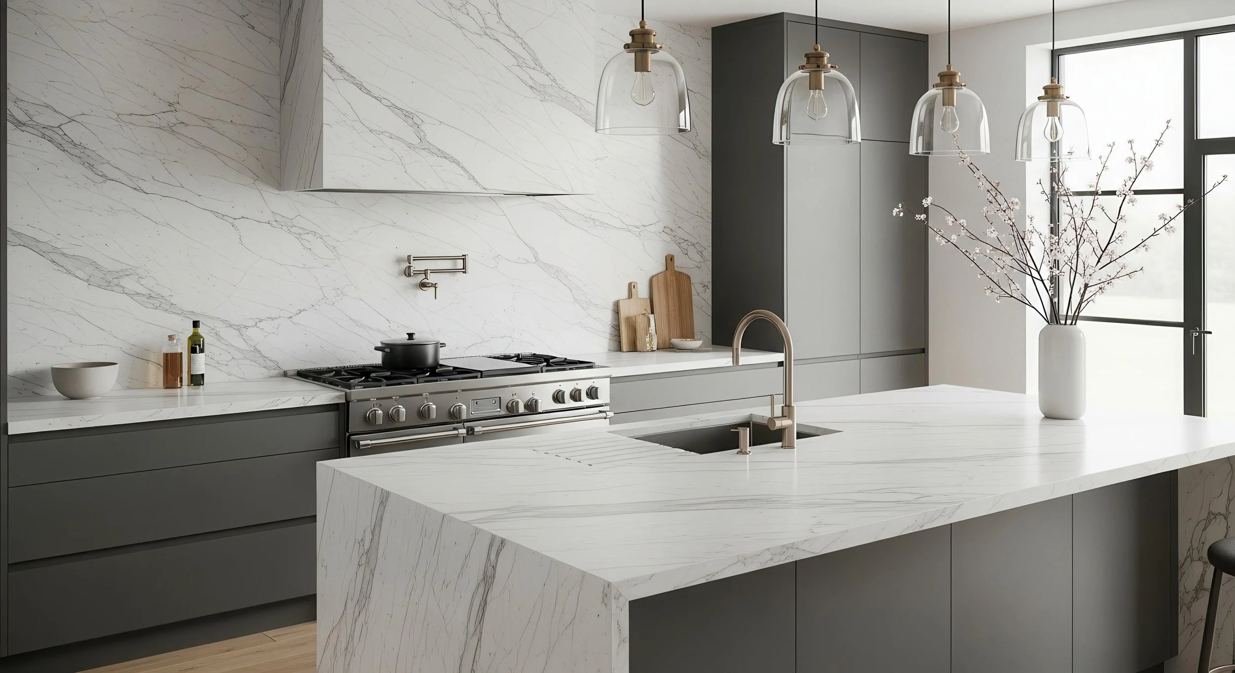 The Art of the Full-Slab Backsplash: Why Continuity is the Ultimate 2026 Kitchen Trend