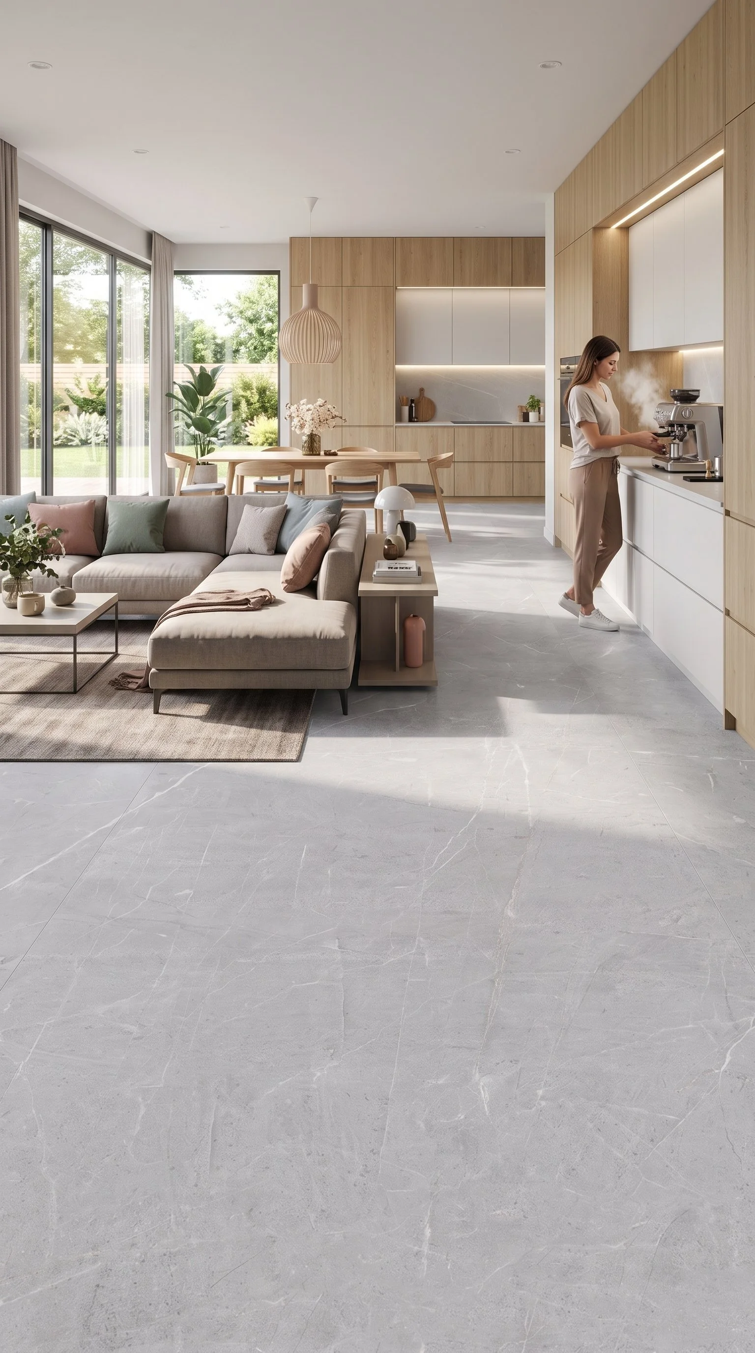 Pulpis Grey 4' x 9' Porcelain Slab | CIERO